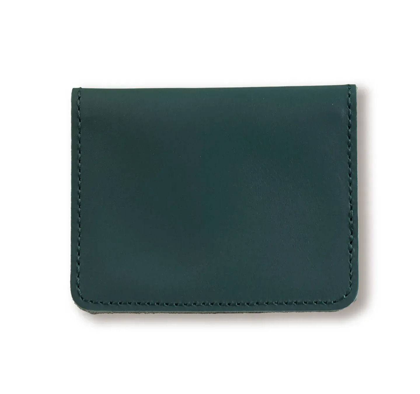 Картхолдер зелений базовий шкіряний