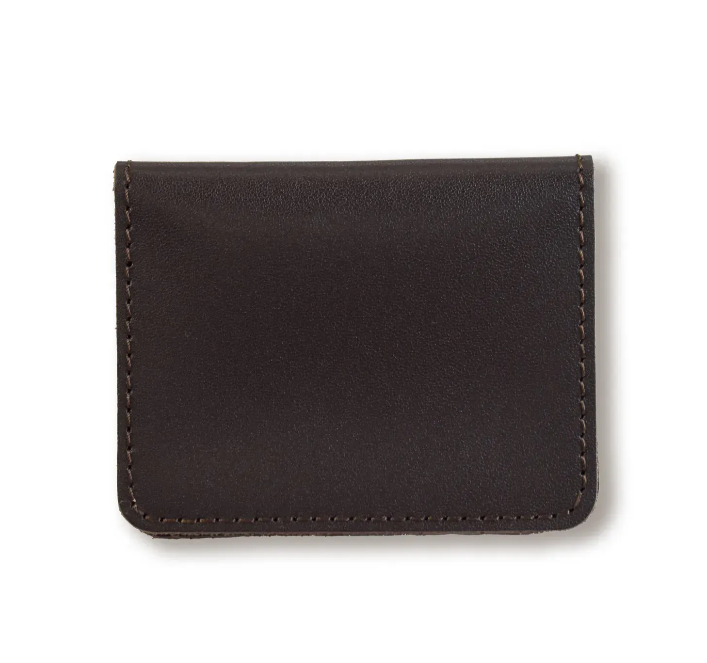 Картхолдер темно-коричневий базовий шкіряний