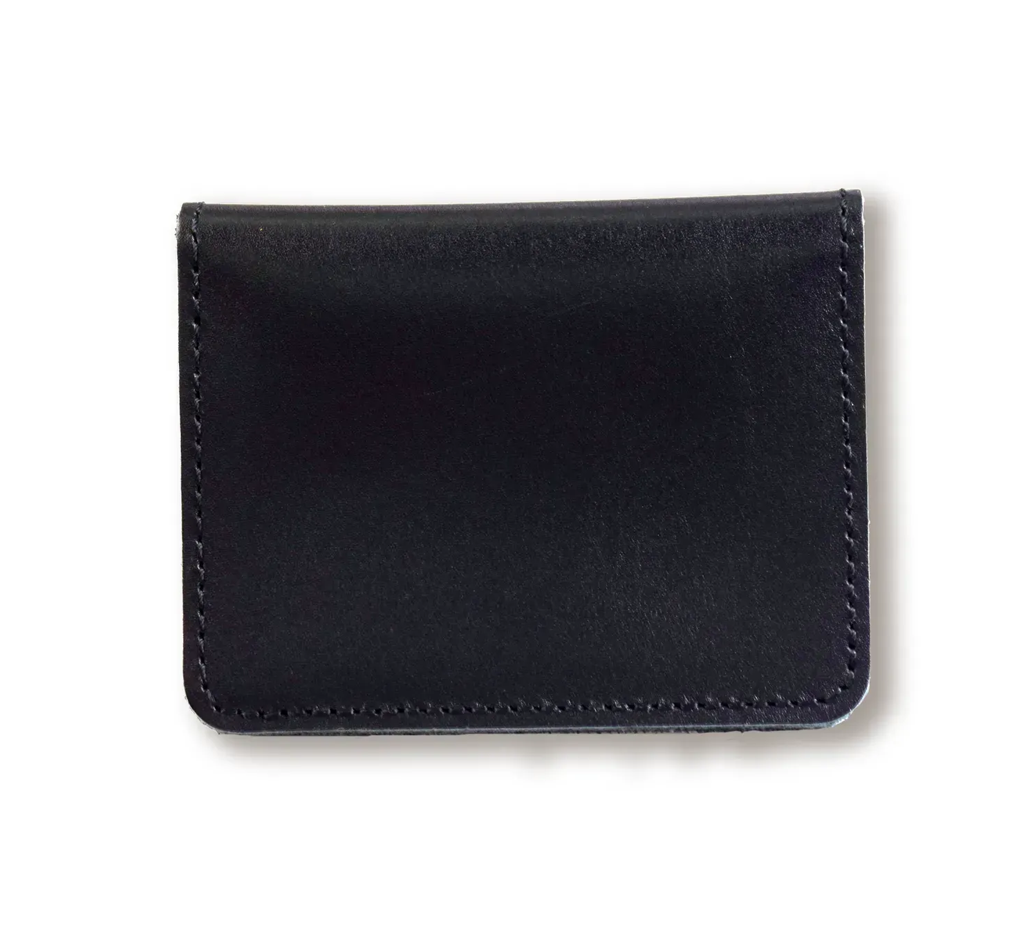 Картхолдер чорний базовий шкіряний