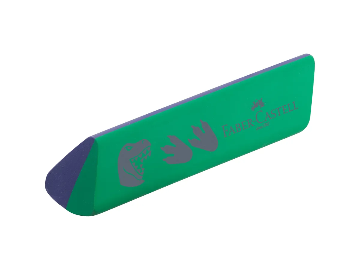 Резинка виниловая PVC & DUST-free серии Dino, зелено-синий, 188750 Faber-Castell