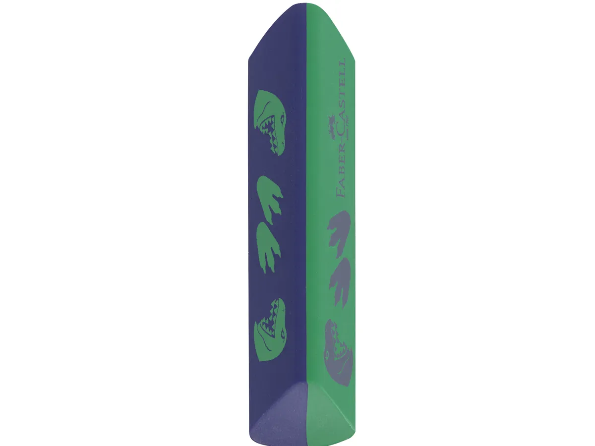 Резинка виниловая PVC & DUST-free серии Dino, зелено-синий, 188750 Faber-Castell 1