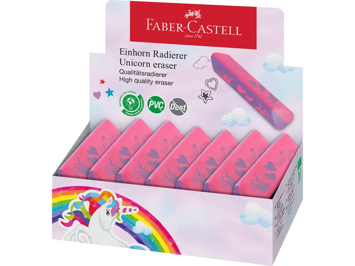 Резинка виниловая PVC & DUST-free серии Unicorn, розово-фиолетовый, 188751 Faber-Castell 1