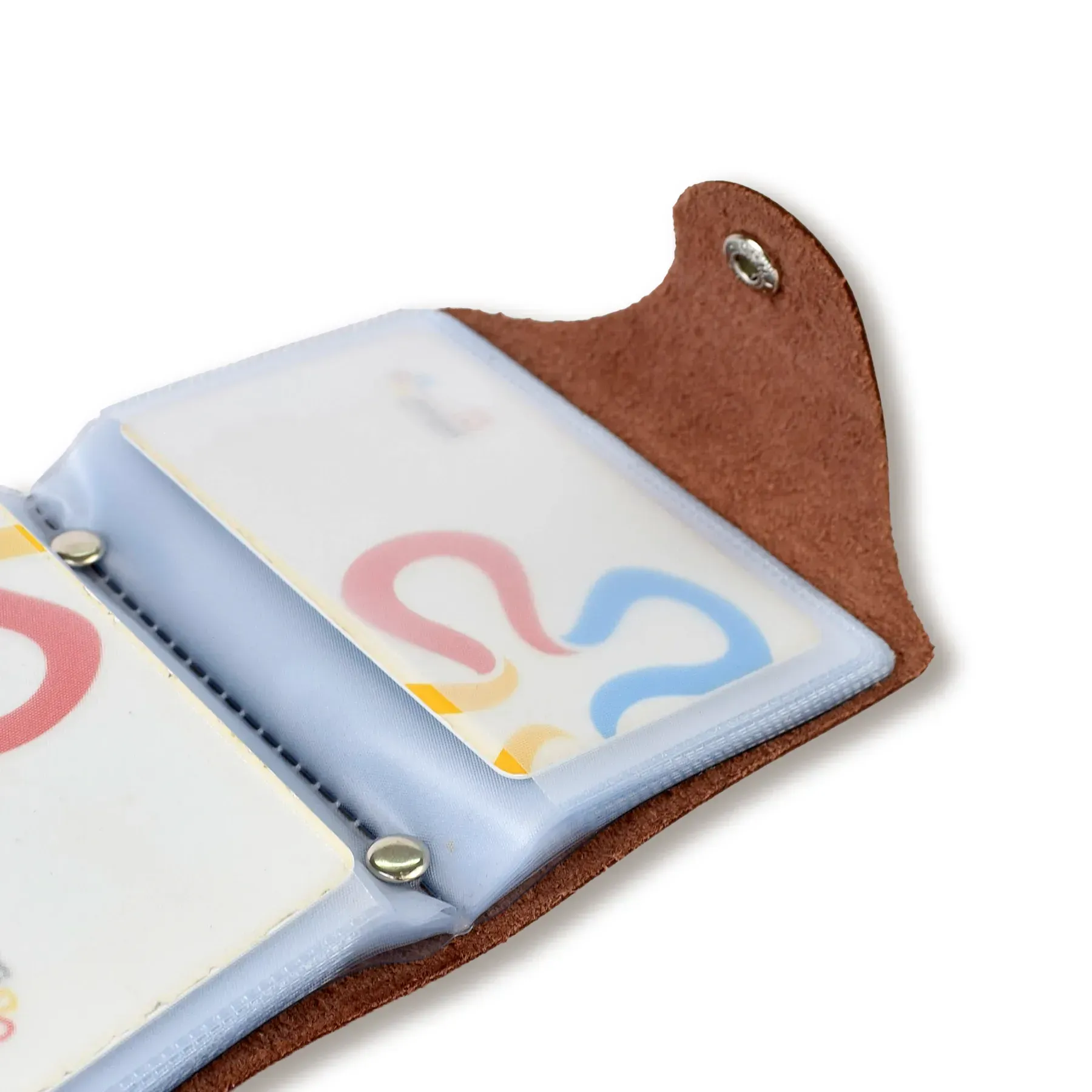 Візитниця коричнева базова шкіряна 2