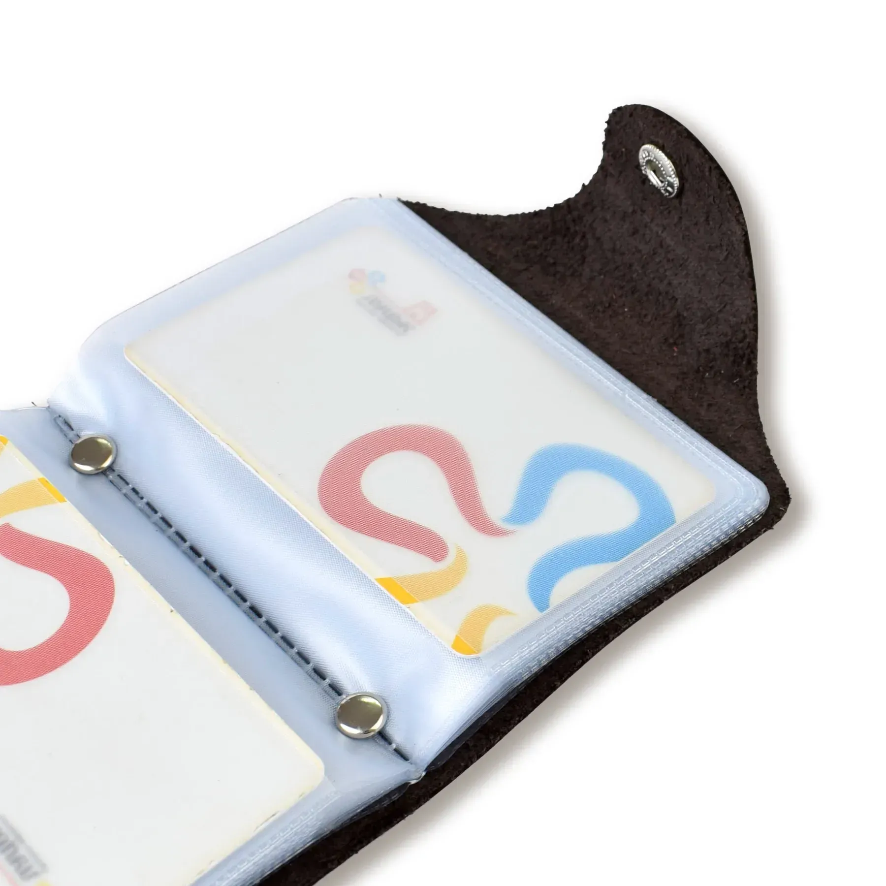 Визитница темно-коричневая кожаная. 2