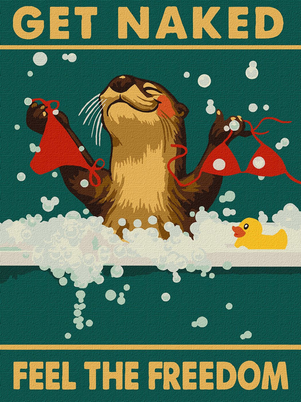 Набір для розпису по номерах 30*40 см "Постер. Вільна видра", KHO6801, ТМ "Ideyka"