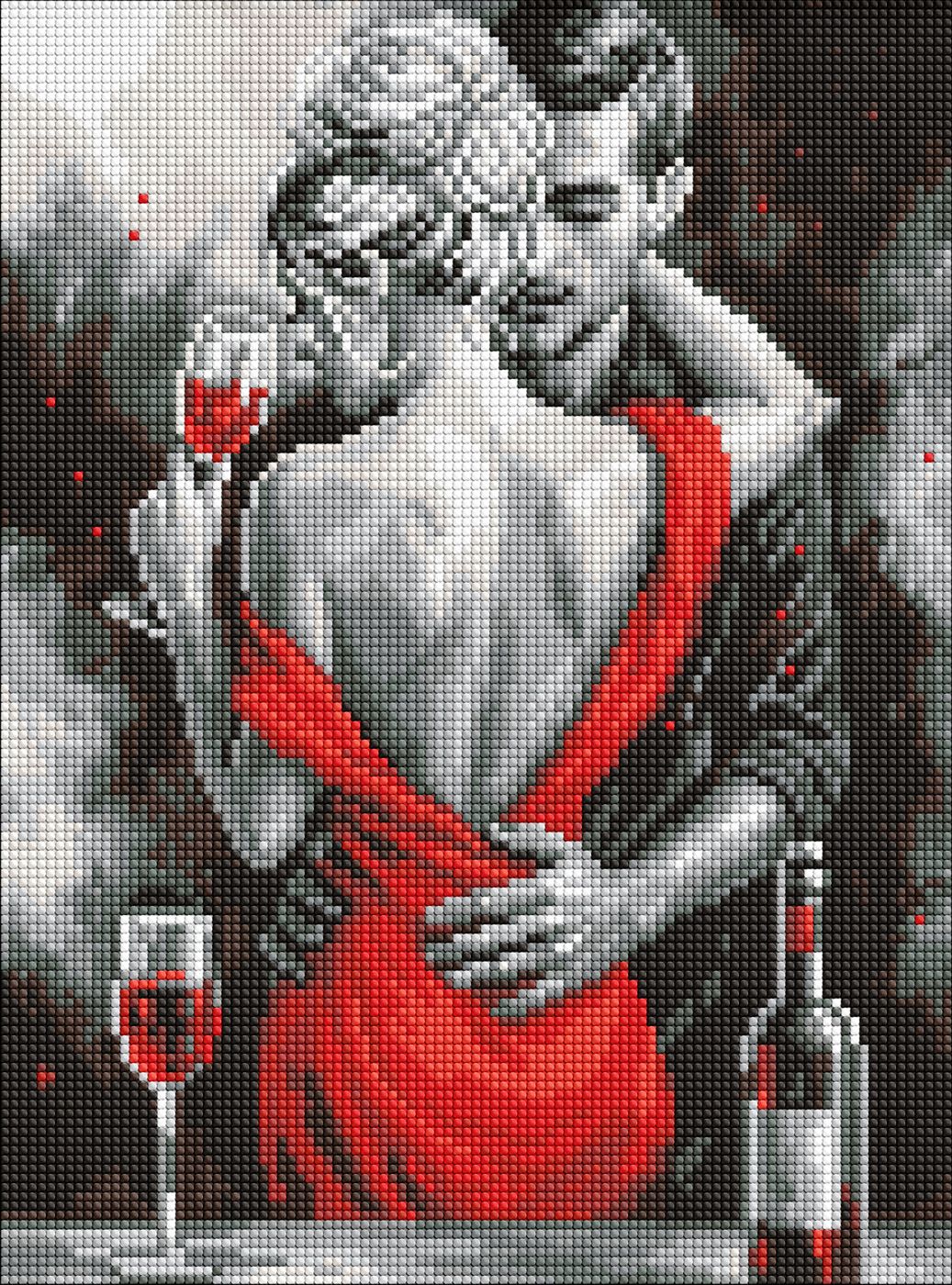 Алмазная мозаика "Красная любовь" 30*40 см, AMO8357, ТМ "Ideyka"