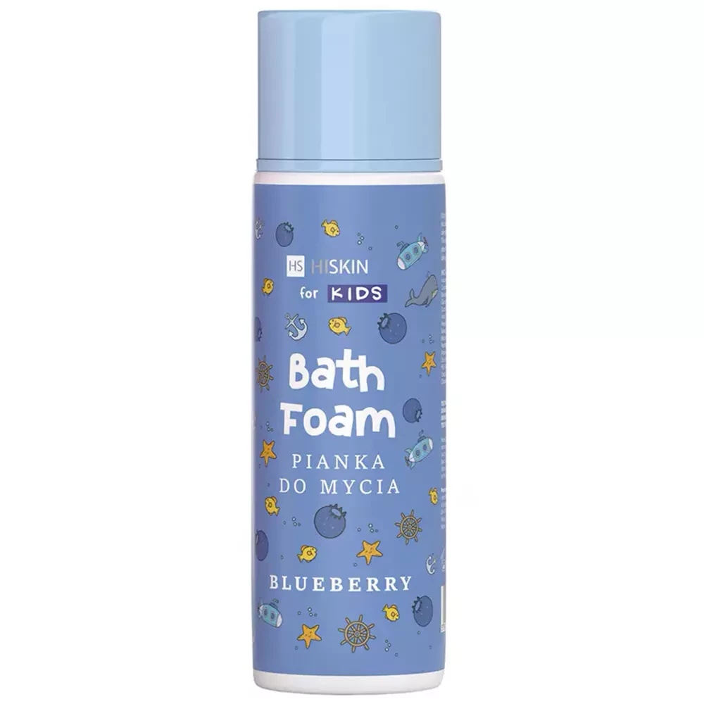 Піна-СПРЕЙ для душа з ароматом чорниці синя HiSkin Kids, 250 мл