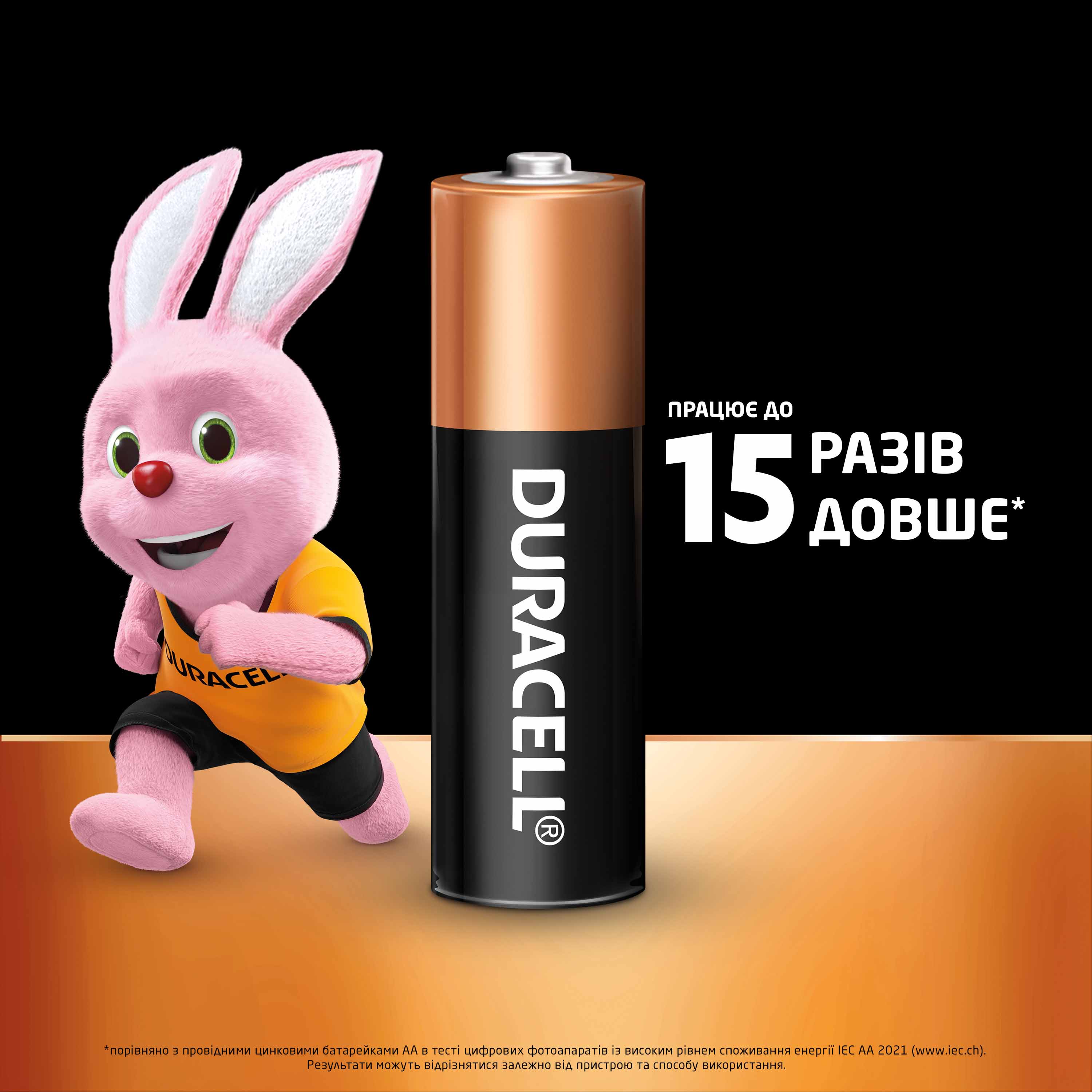 Батарейка щелочная DURACELL LR06 MN1500 (4 шт/бл.) цена указ. за бл. 3