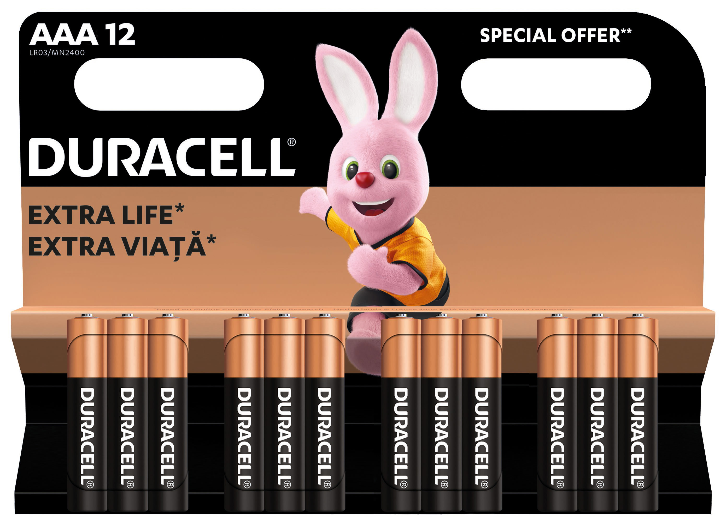 Батарейка щелочная DURACELL LR03 MN2400 (12 шт/бл.) цена указ. за бл.. 1
