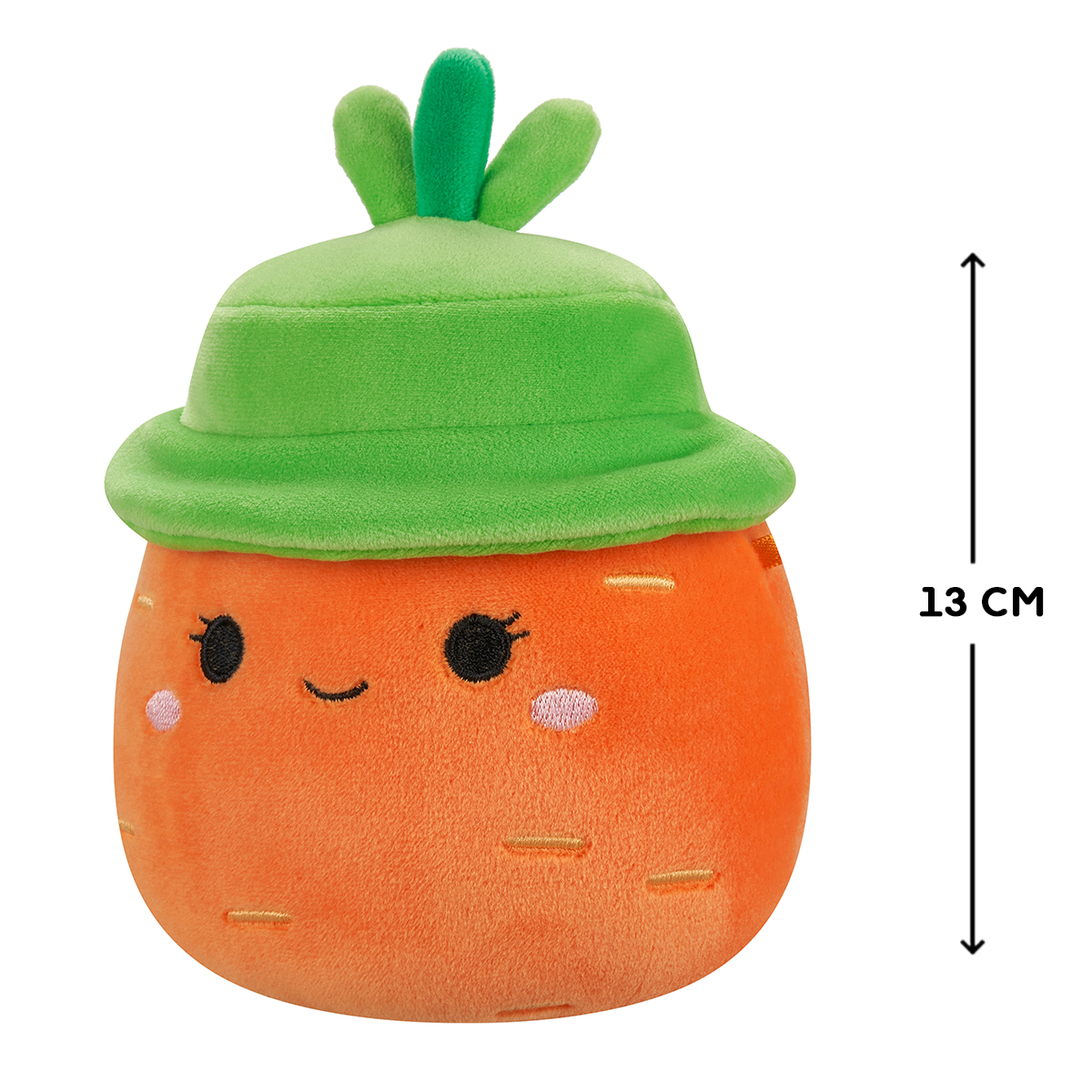 М`яка іграшка SQUISHMALLOWS - МОРКВИНКА КАРОЛІНА В КАПЕЛЮСІ, 13 см, SQER01182 1