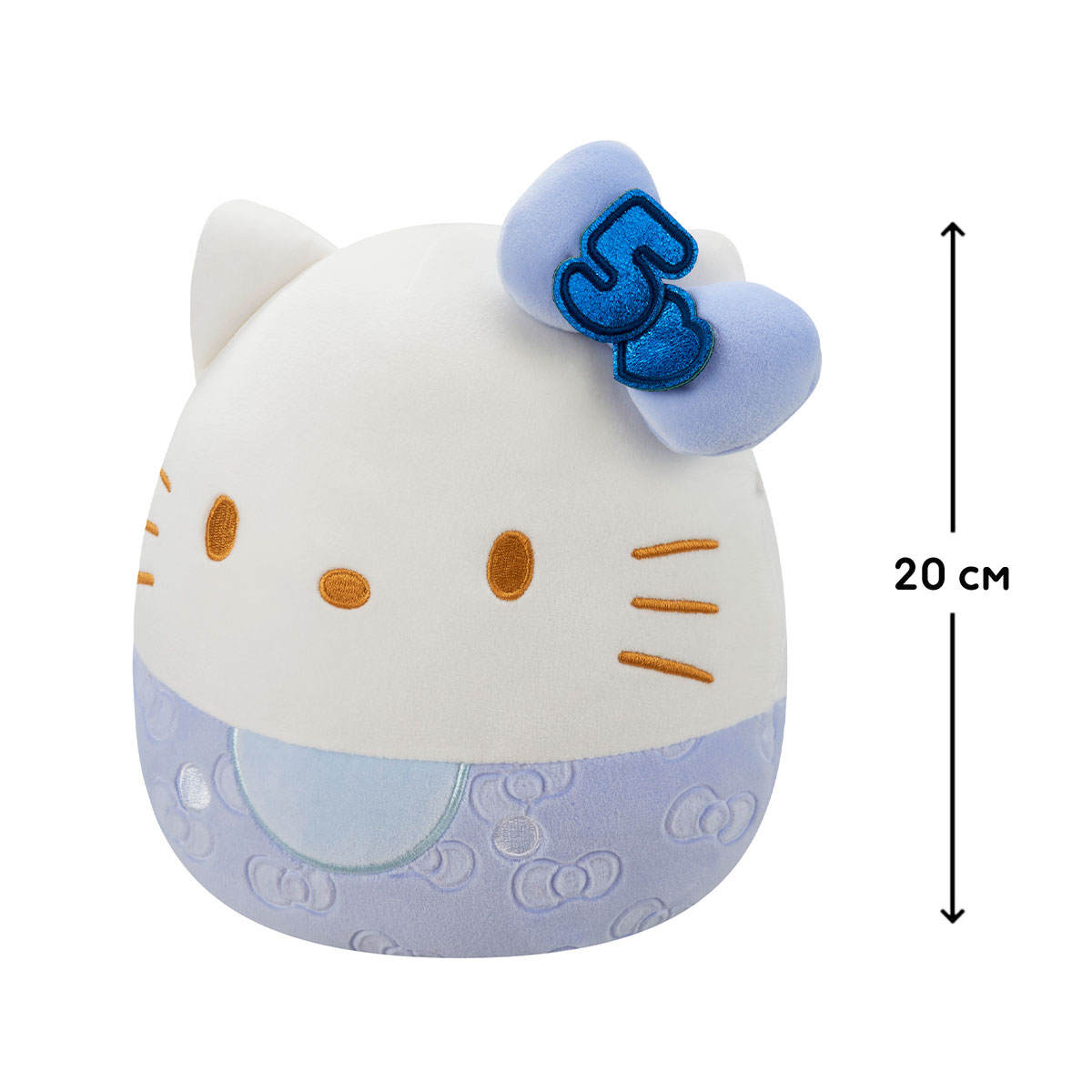 М`яка іграшка SQUISHMALLOWS - ХЕЛОУ КІТТІ У СИНЬОМУ, 20 см,SQSN00500 1