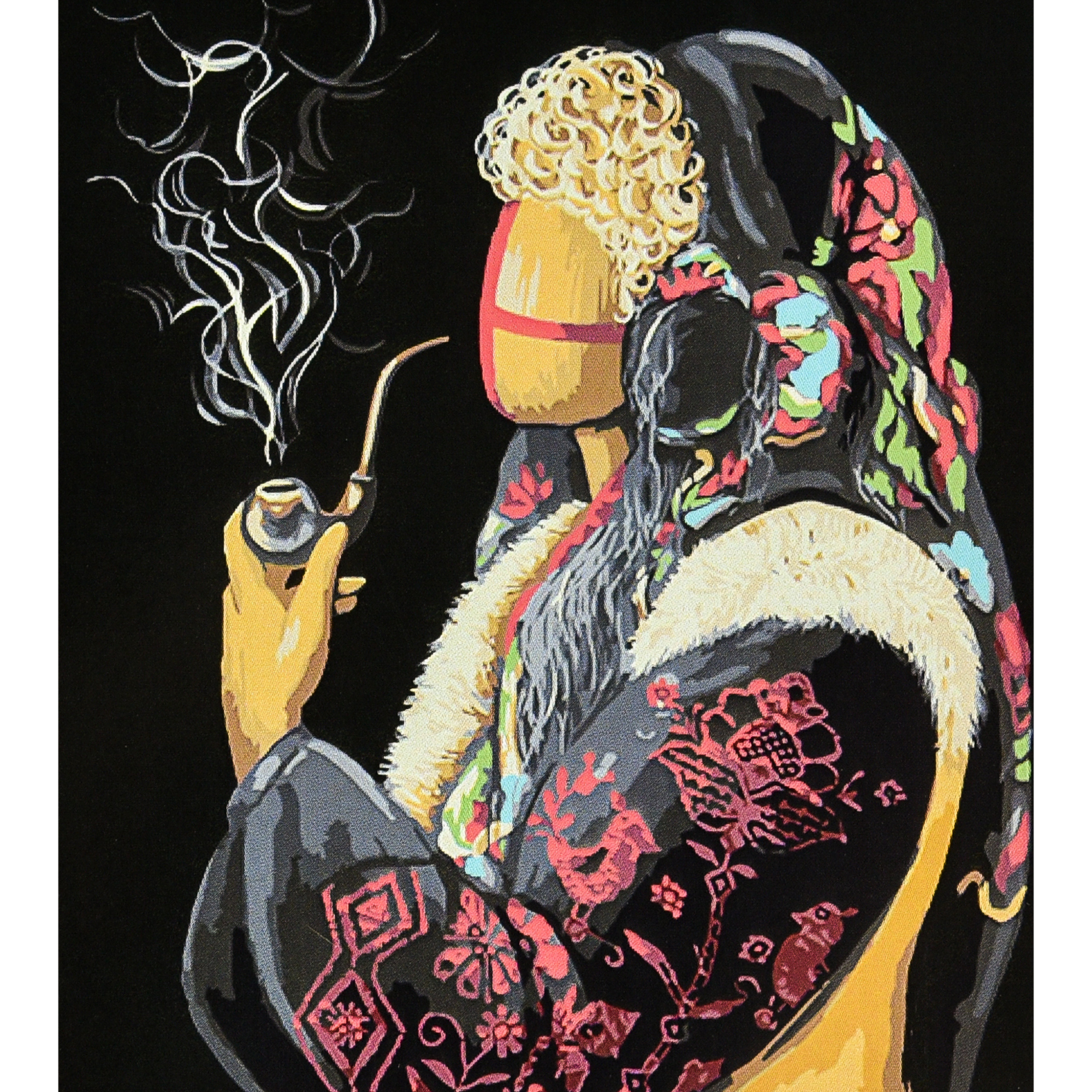 Набор для росписи по номерам 40*50 см "Ладанна" на черном фоне, AH1145, ТМ "Strateg"