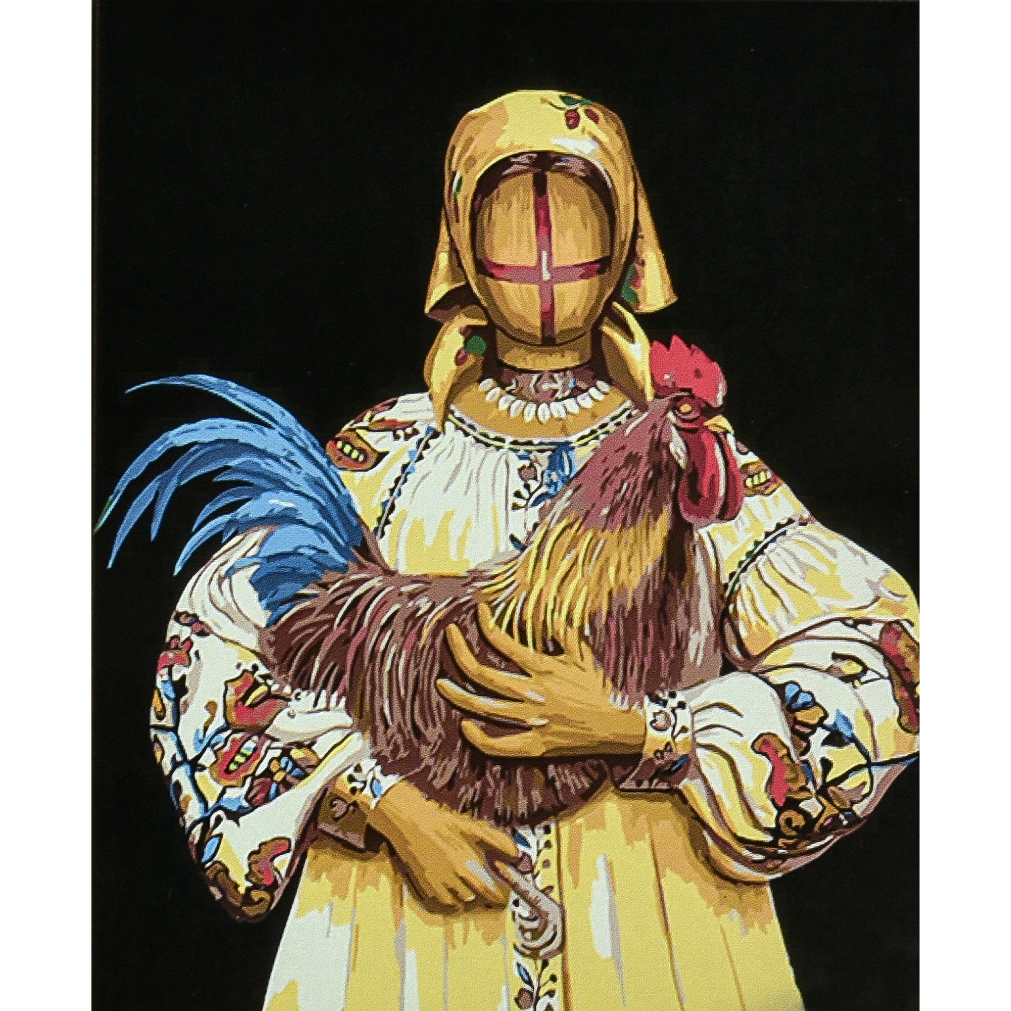 Набір для розпису по номерах 40*50 см "Ранкова" на чорному фоні, AH1150, ТМ "Strateg"