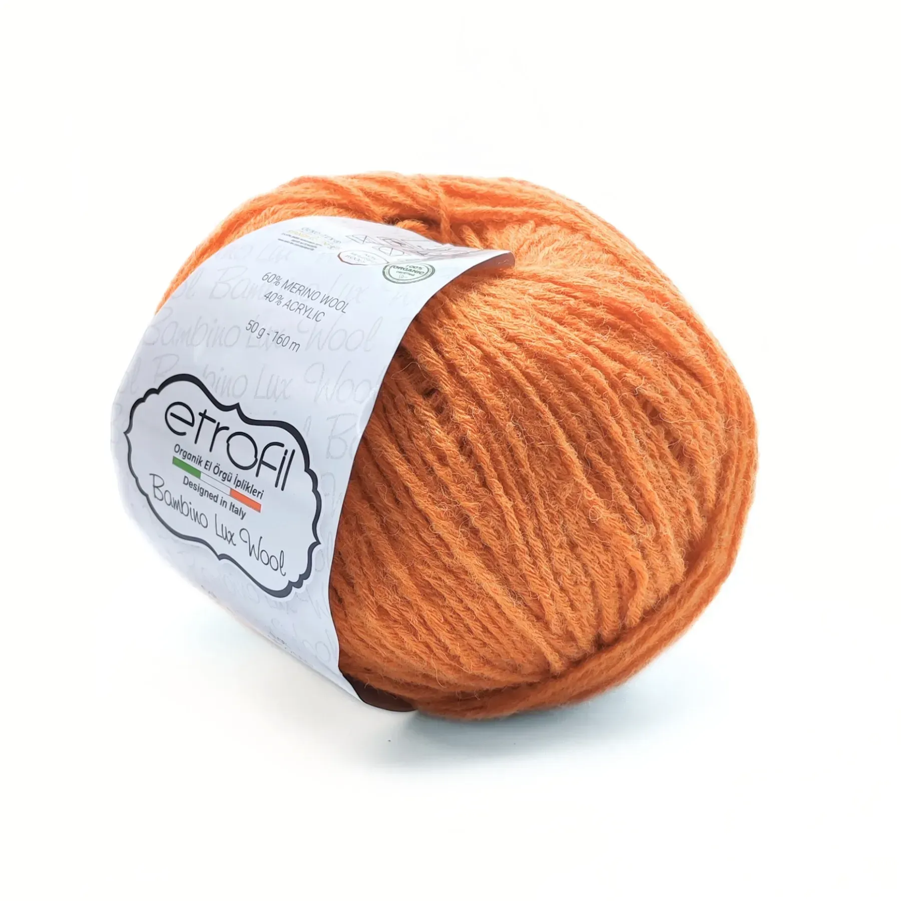 Пряжа Bambino Lux Wool/Бамбино Люкс Ул, оранжевый, 70212, Etrofil