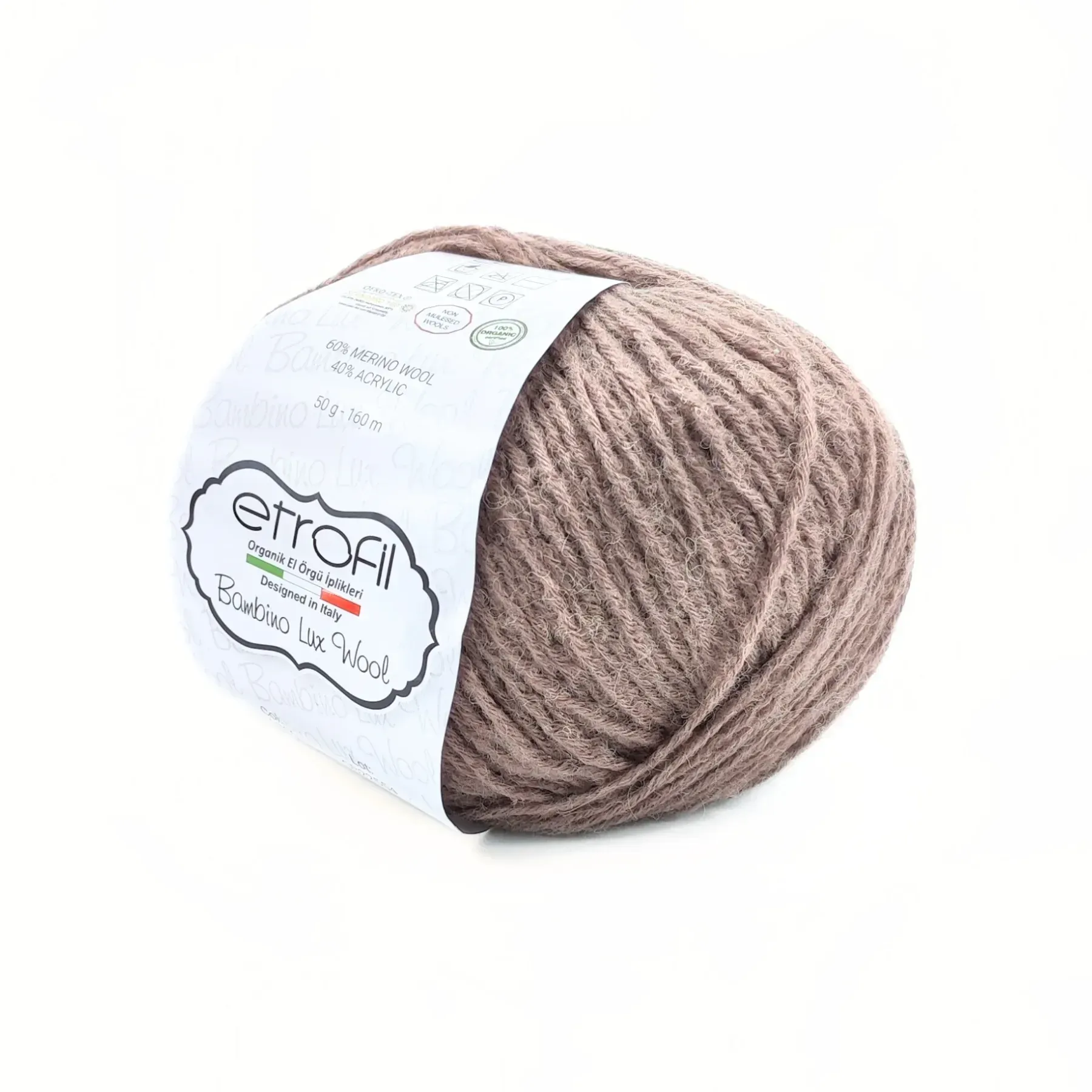 Пряжа Bambino Lux Wool/Бамбино Люкс Ул, светло-коричневый, 70700, Etrofil