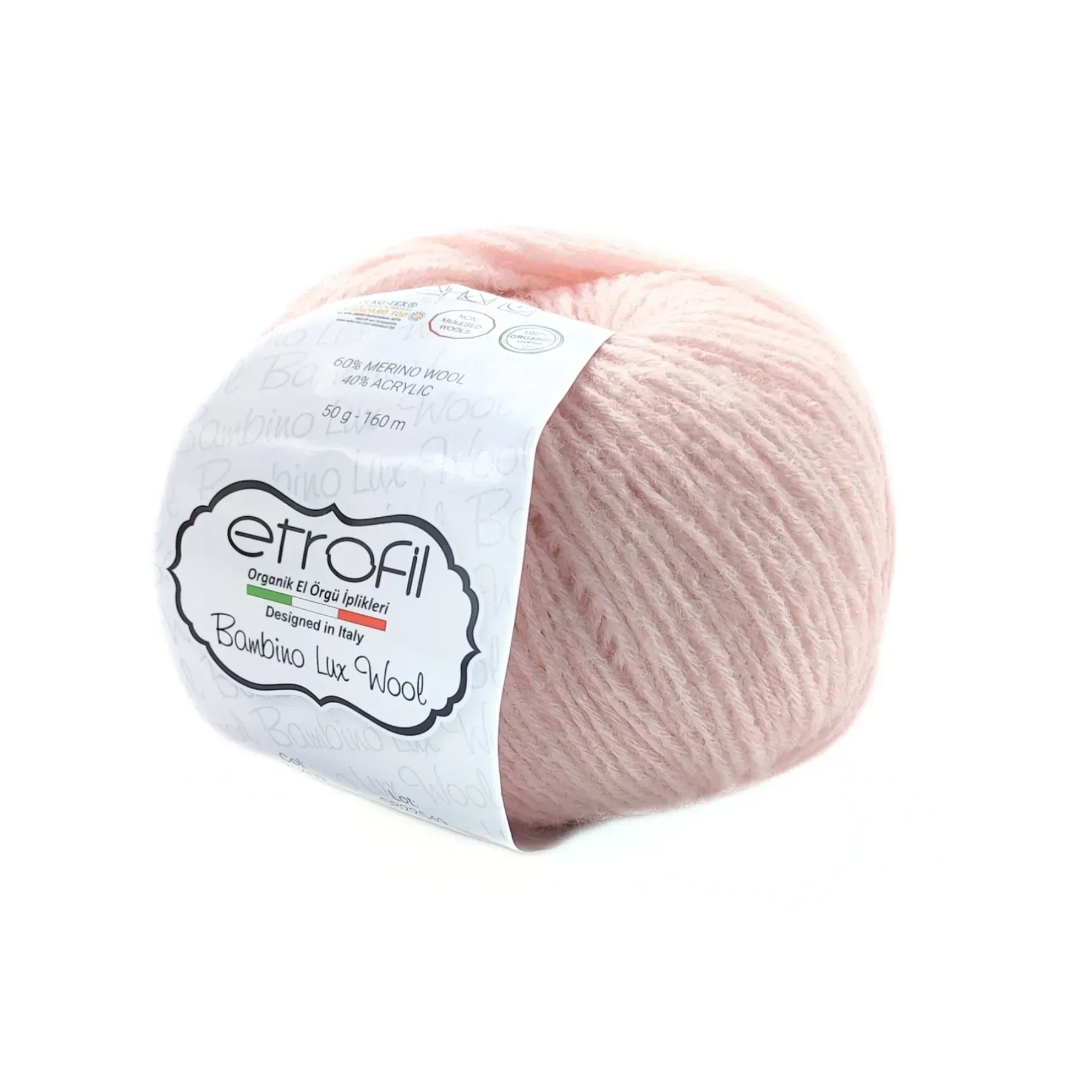 Пряжа Bambino Lux Wool/Бамбино Люкс Ул, светло-розовый, 70309, Etrofil