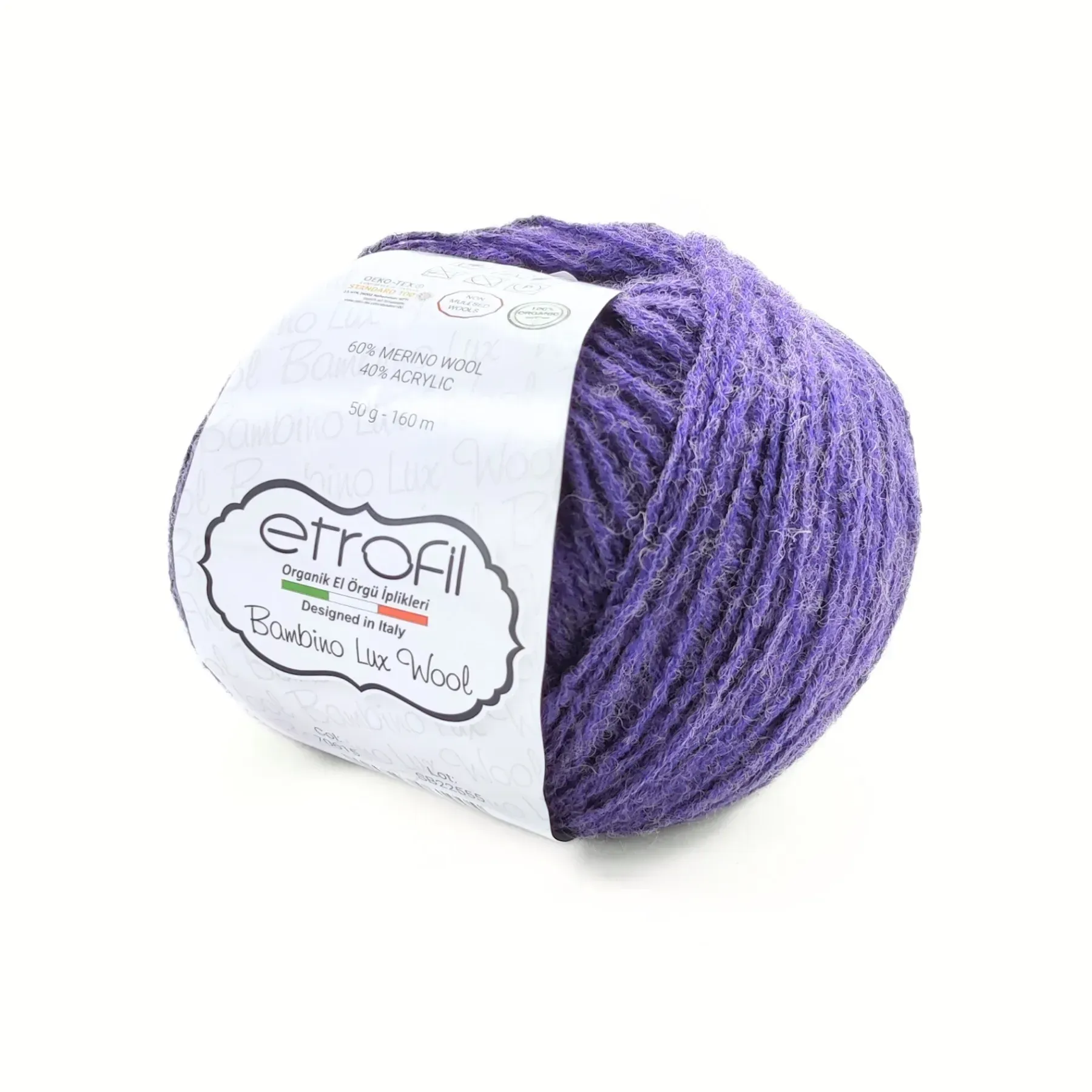 Пряжа Bambino Lux Wool/Бамбино Люкс Ул, фиолетовый, 70615, Etrofil