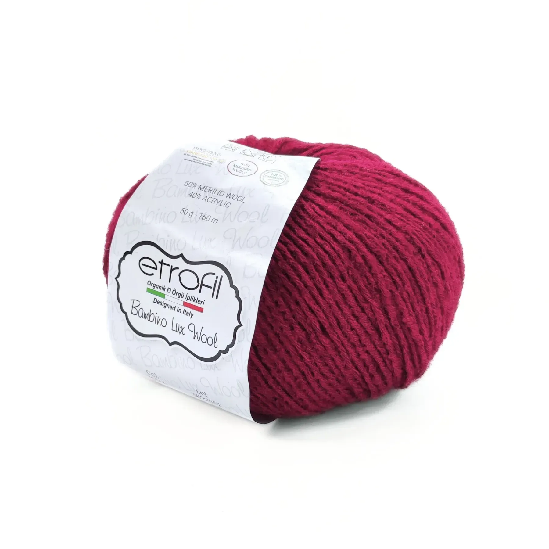 Пряжа Bambino Lux Wool/Бамбино Люкс Ул, красный, 70034, Etrofil