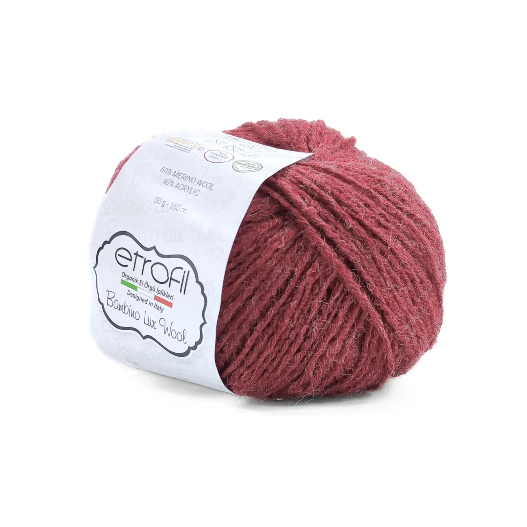 Пряжа Bambino Lux Wool/Бамбино Люкс Ул, красно-коричневый, 70314, Etrofil