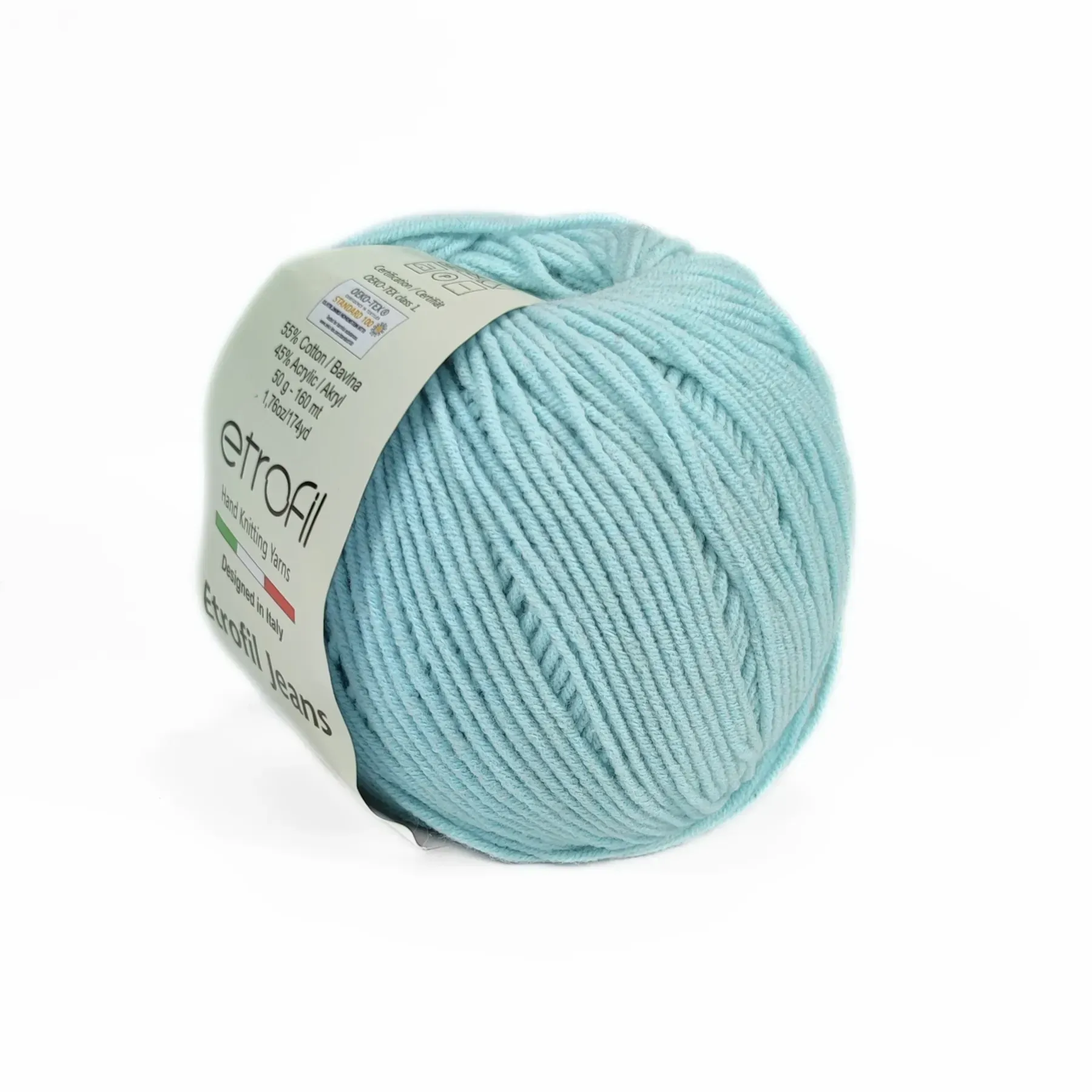 Пряжа Etrofil Jeans/Этрофил Джинс, голубой лед 052, Etrofil