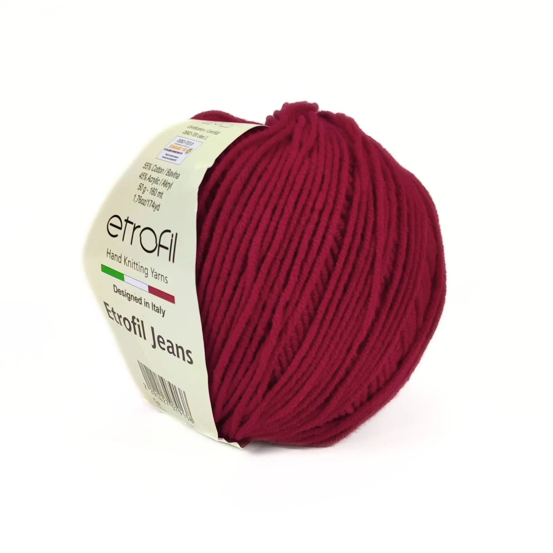 Пряжа Etrofil Jeans/Этрофил Джинс, вишневый 014, Etrofil