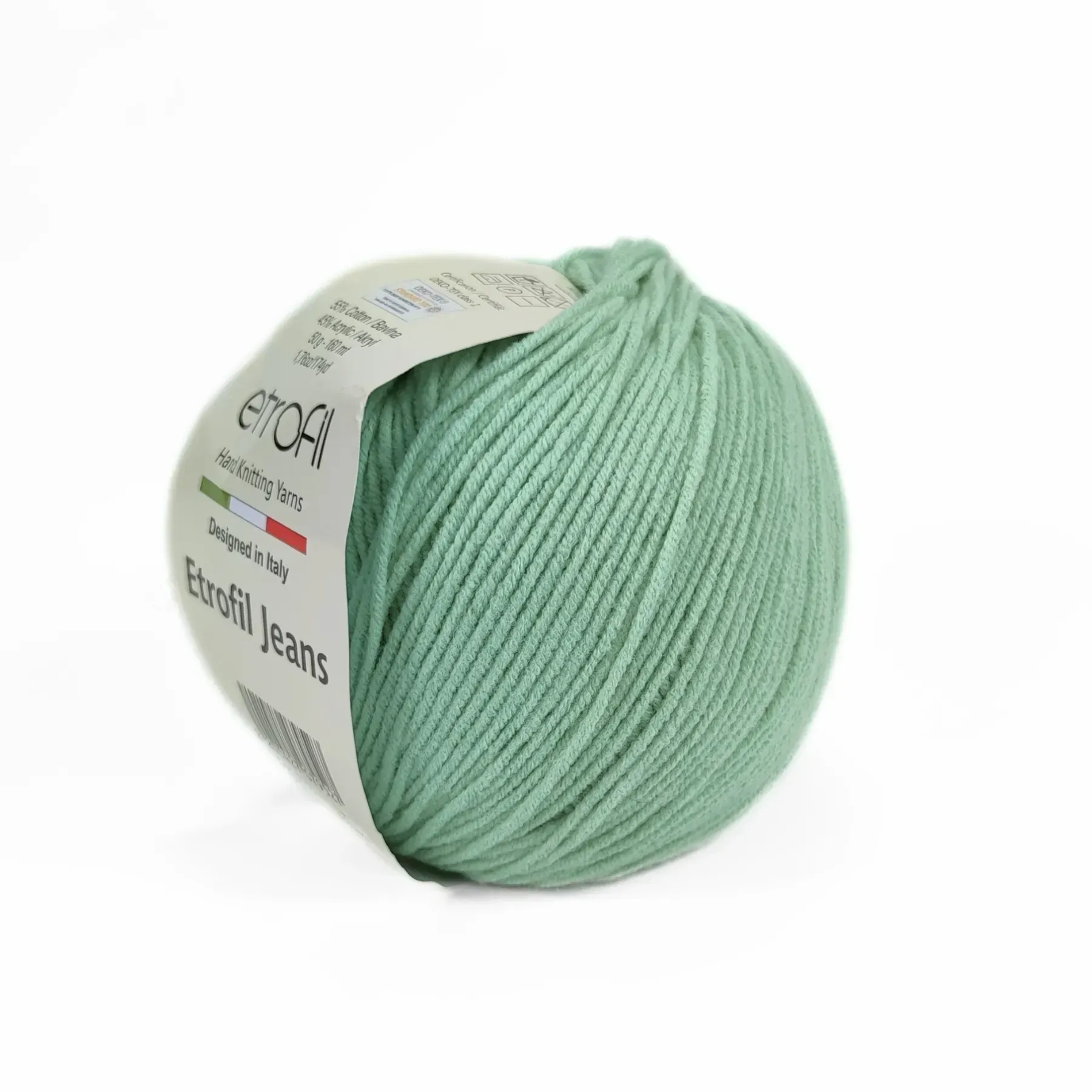 Пряжа Etrofil Jeans/Этрофил Джинс, мятный 054, Etrofil