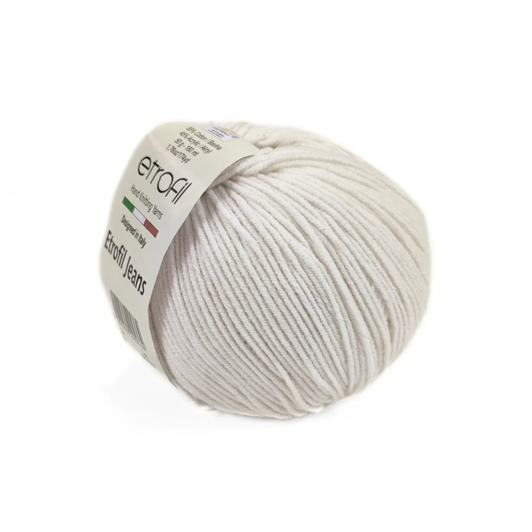 Пряжа Etrofil Jeans/Этрофил Джинс, молочный 077, Etrofil