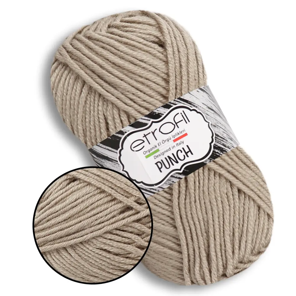 Пряжа Punch/Пунч, бежевый, 77081, Etrofil