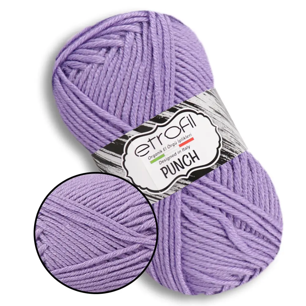 Пряжа Punch/Пунч, бузковий, 76034, Etrofil
