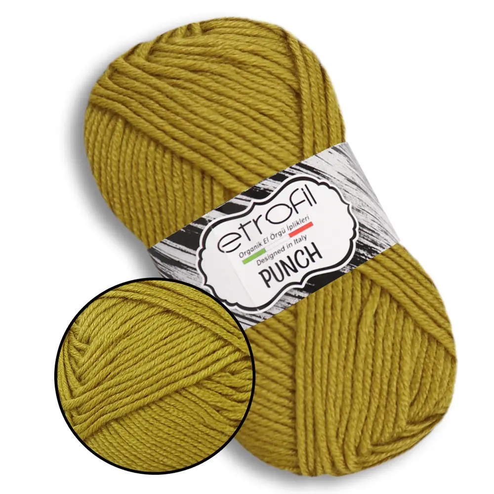 Пряжа Punch/Пунч, горчичный, 74148, Etrofil