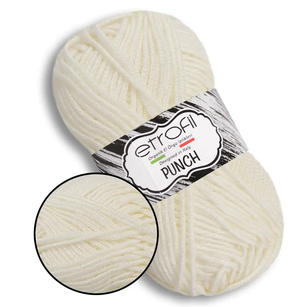 Пряжа Punch/Пунч, екрю, 71009, Etrofil