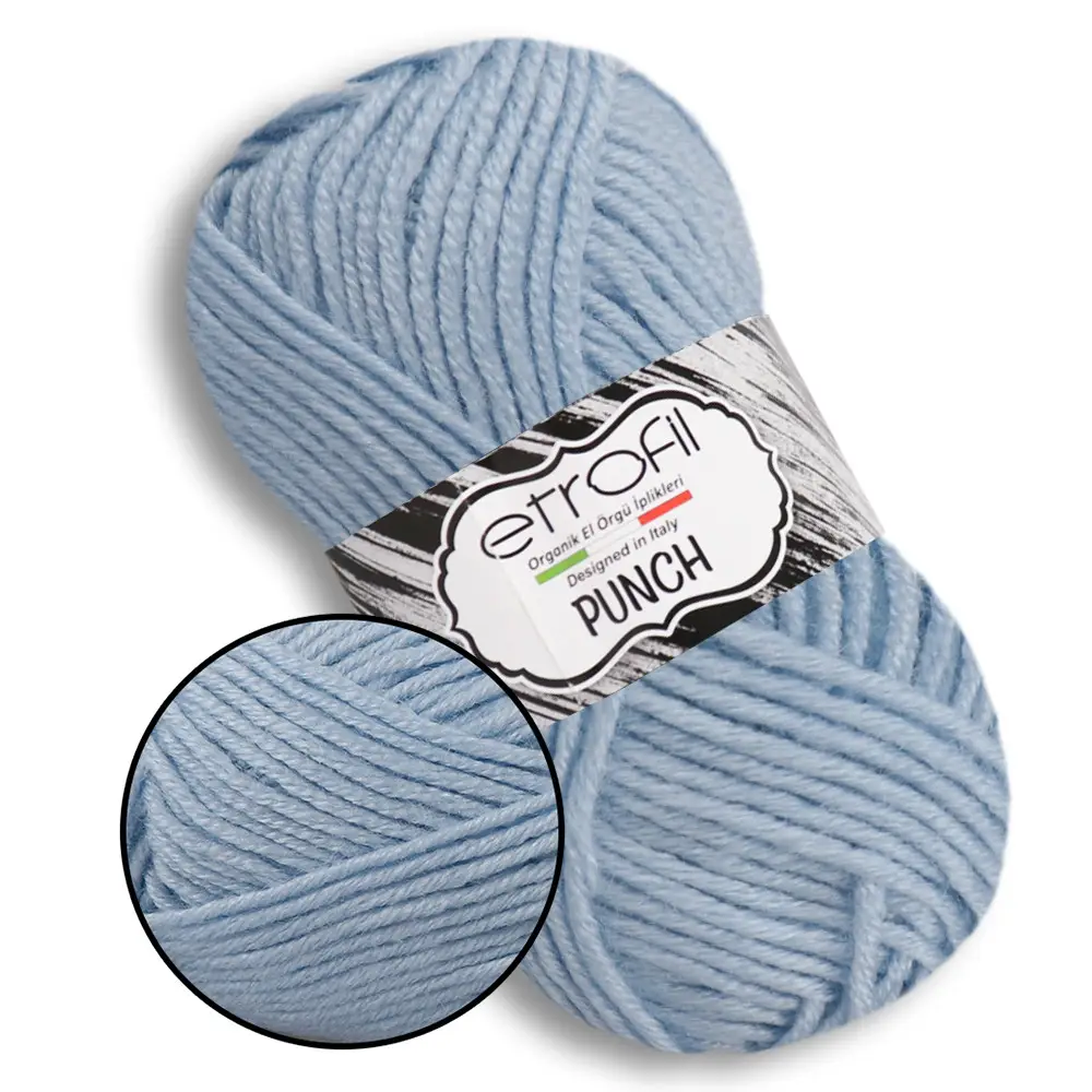 Пряжа Punch/Пунч, светло-голубой, 75141, Etrofil