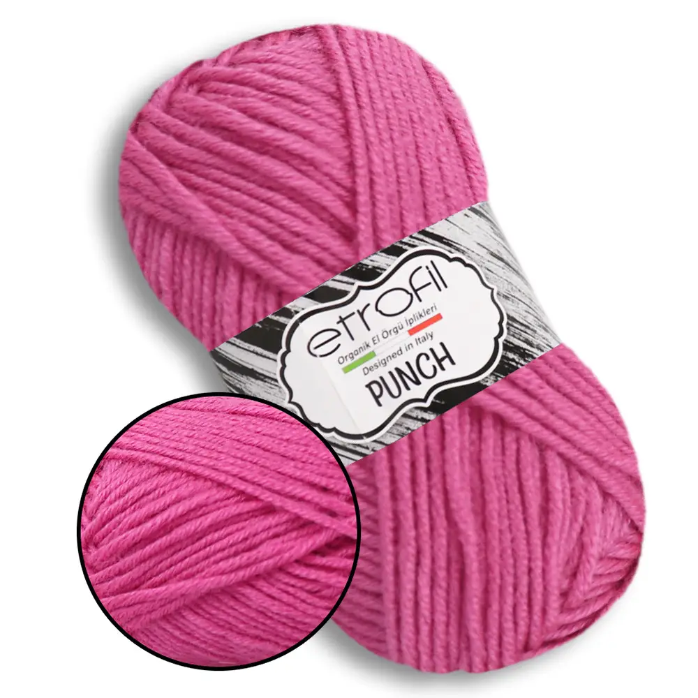 Пряжа Punch/Пунч, темно-розовый, 73197, Etrofil