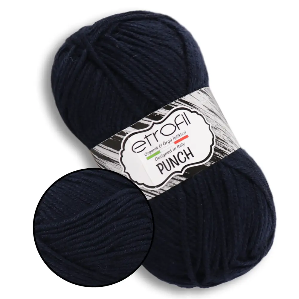Пряжа Punch/Пунч, темно-синий, 75169, Etrofil