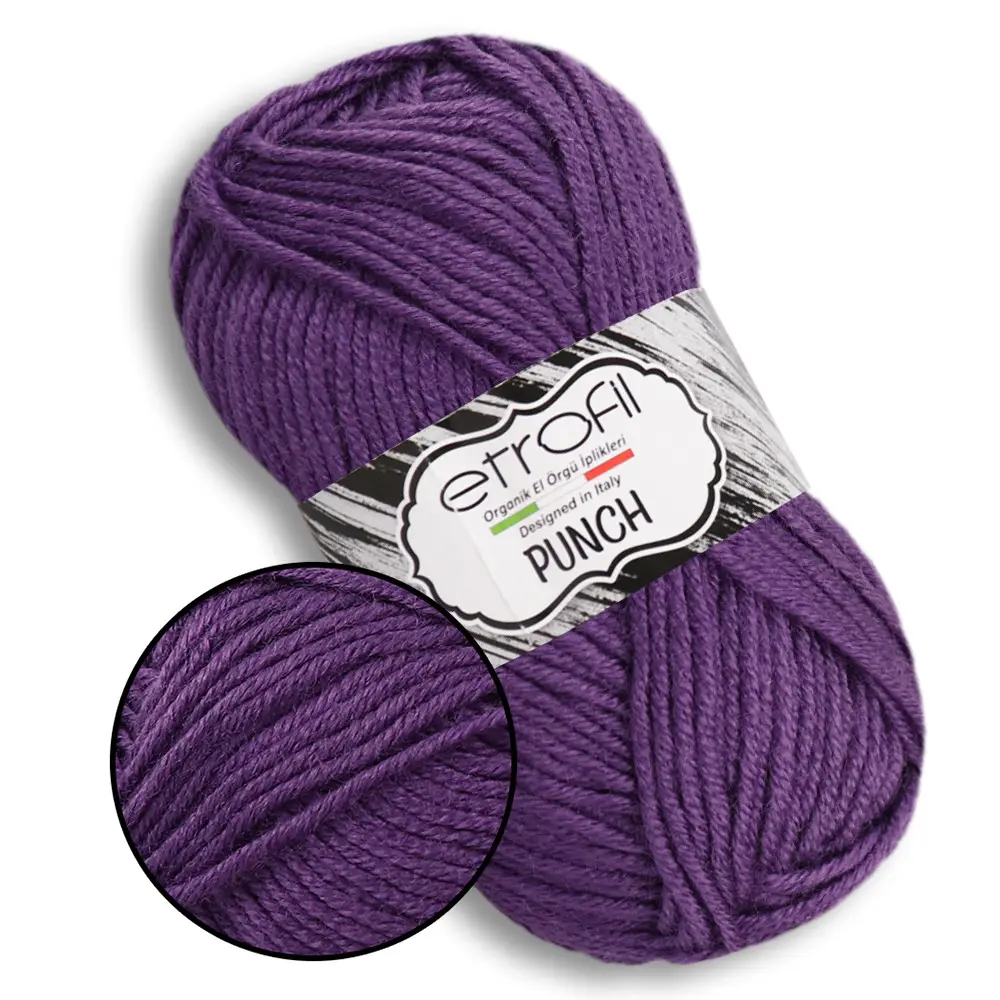 Пряжа Punch/Пунч, фиолетовый, 76048, Etrofil