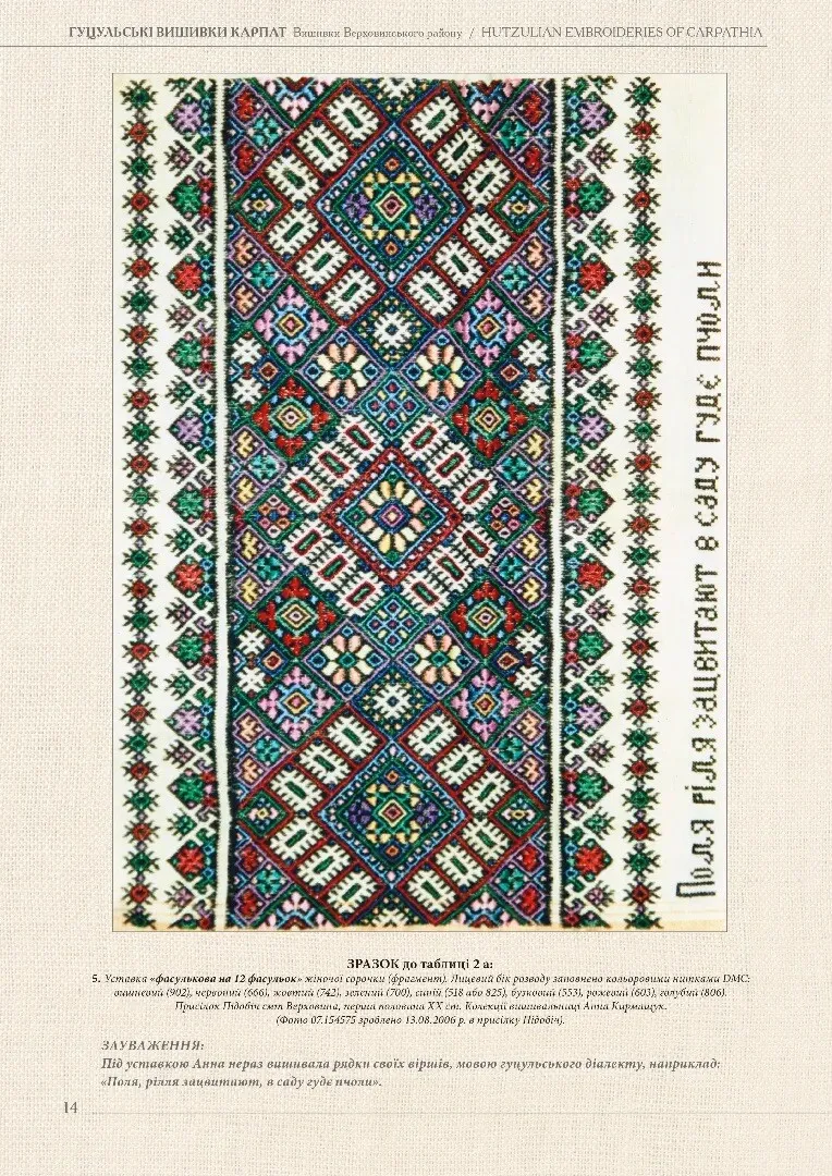 Книга "Гуцульские вышивки Карпат. Вышивка Верховинского района. Альбом 6"(у) (9615) 2