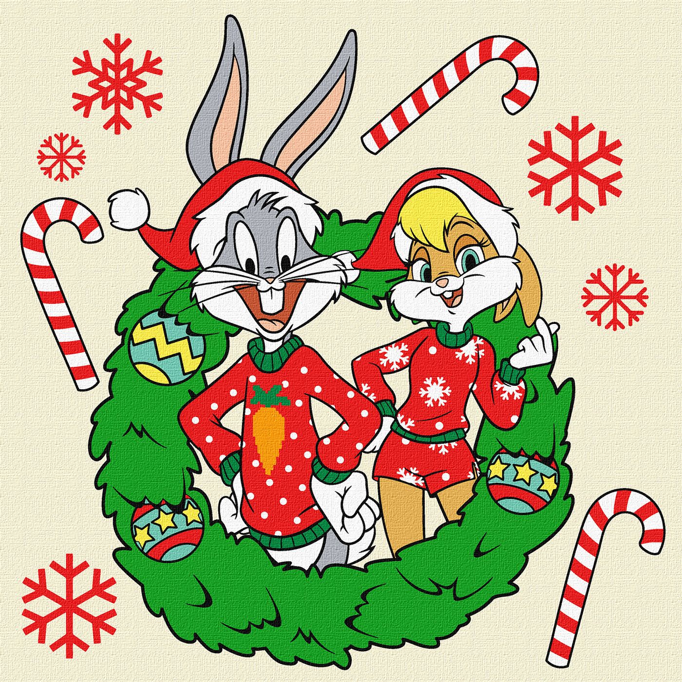 Набір для розпису по номерах 25*25 см WB "Bugs & Lola", KHO6860, ТМ "Ideyka"