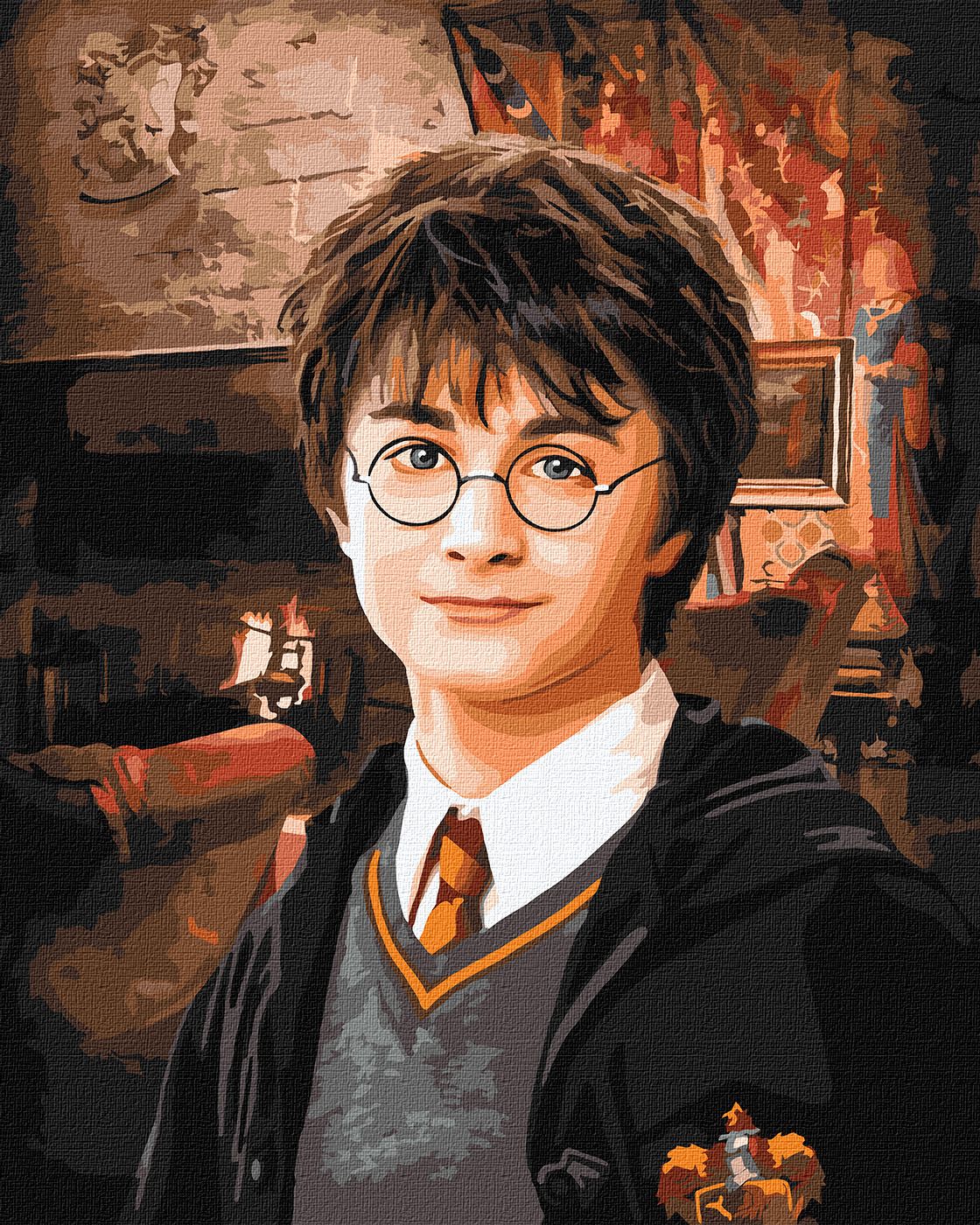 Набор для росписи по номерам 40*50 см WB "Harry Potter: Гостиная Гриффиндора", KHO8708, ТМ "Ideyka"