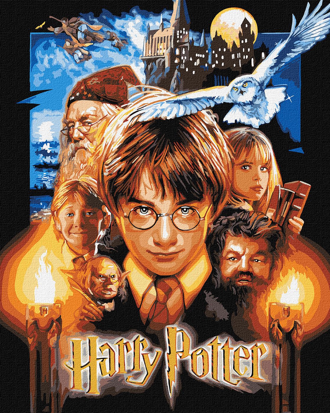 Набір для розпису по номерах 40*50 см WB "Harry Potter: Постер з фарбами металік", KHO8716, ТМ "Ideyka"