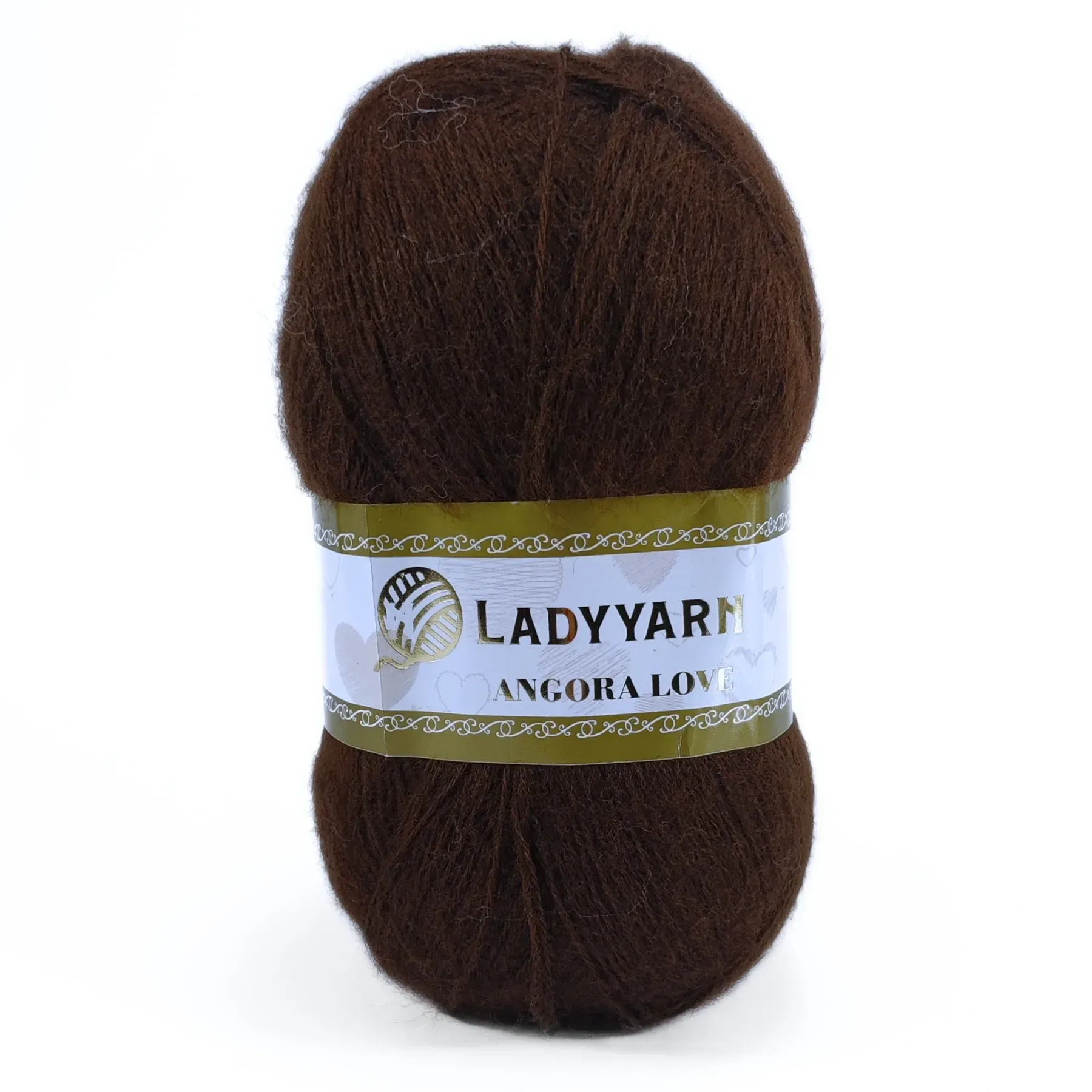 Пряжа Angora Love/Ангора Лав, коричневий, HN012, Lady Yarn