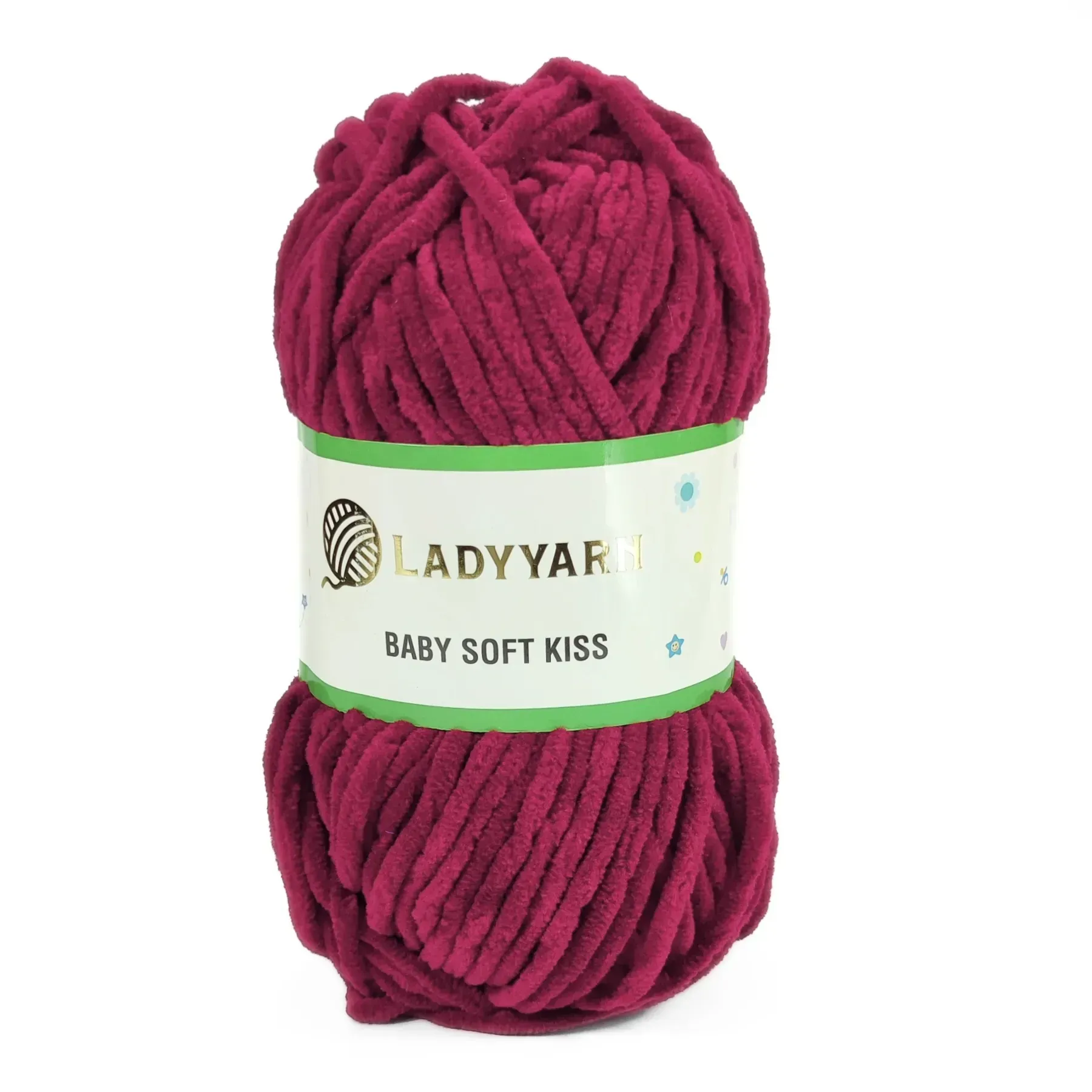 Пряжа Baby Soft Kiss/Бебі Софт Кіс, бордовий, PL089, Lady Yarn