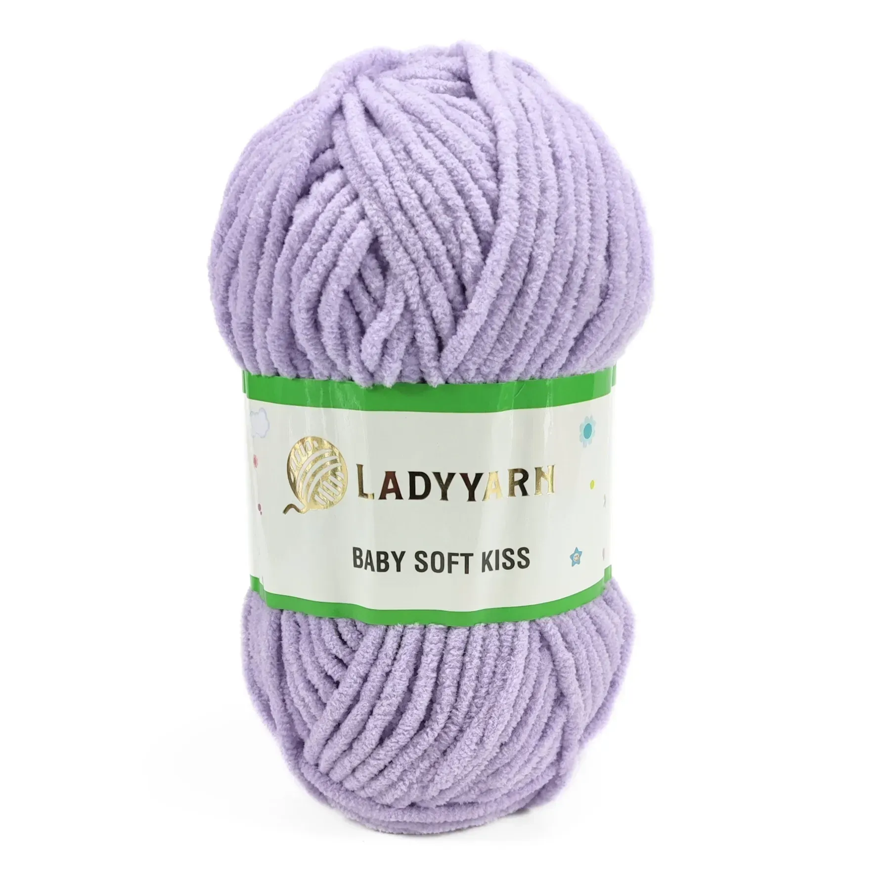 Пряжа Baby Soft Kiss/Бебі Софт Кіс, бузковий PL086, Lady Yarn