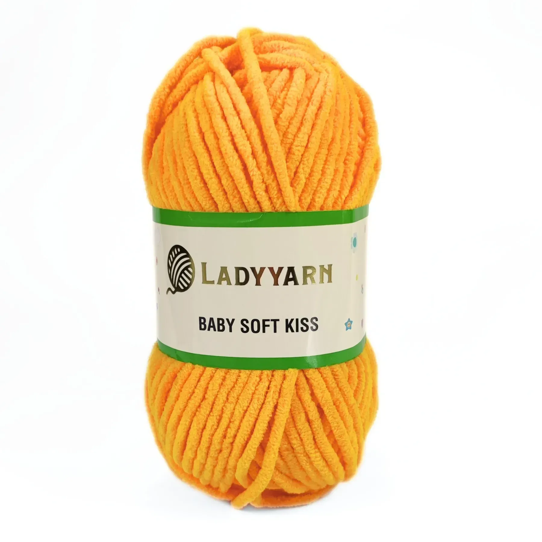 Пряжа Baby Soft Kiss/Бебі Софт Кіс, помаранчевий, PL090, Lady Yarn