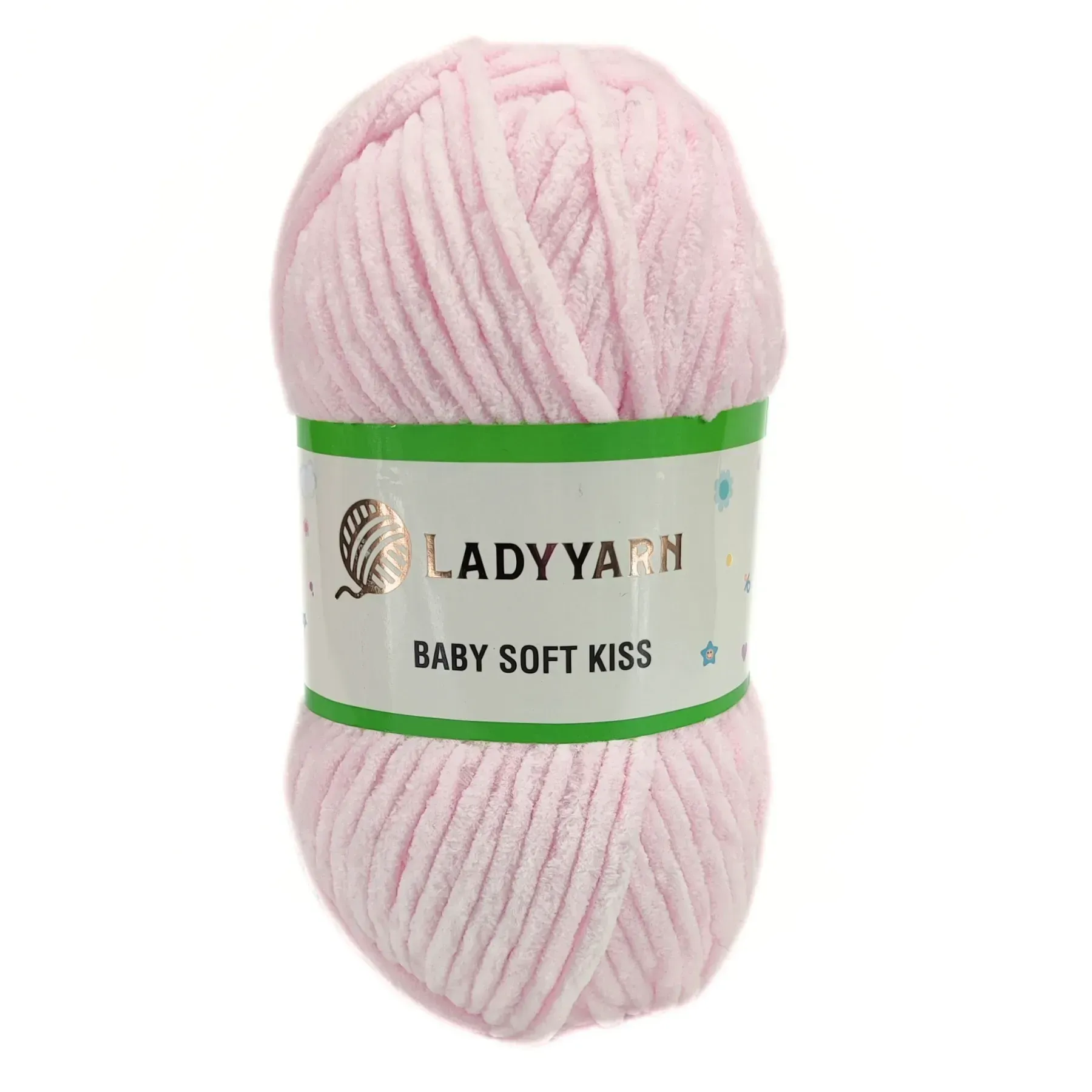 Пряжа Baby Soft Kiss/Бебі Софт Кіс, рожева пудра, SL1007, Lady Yarn