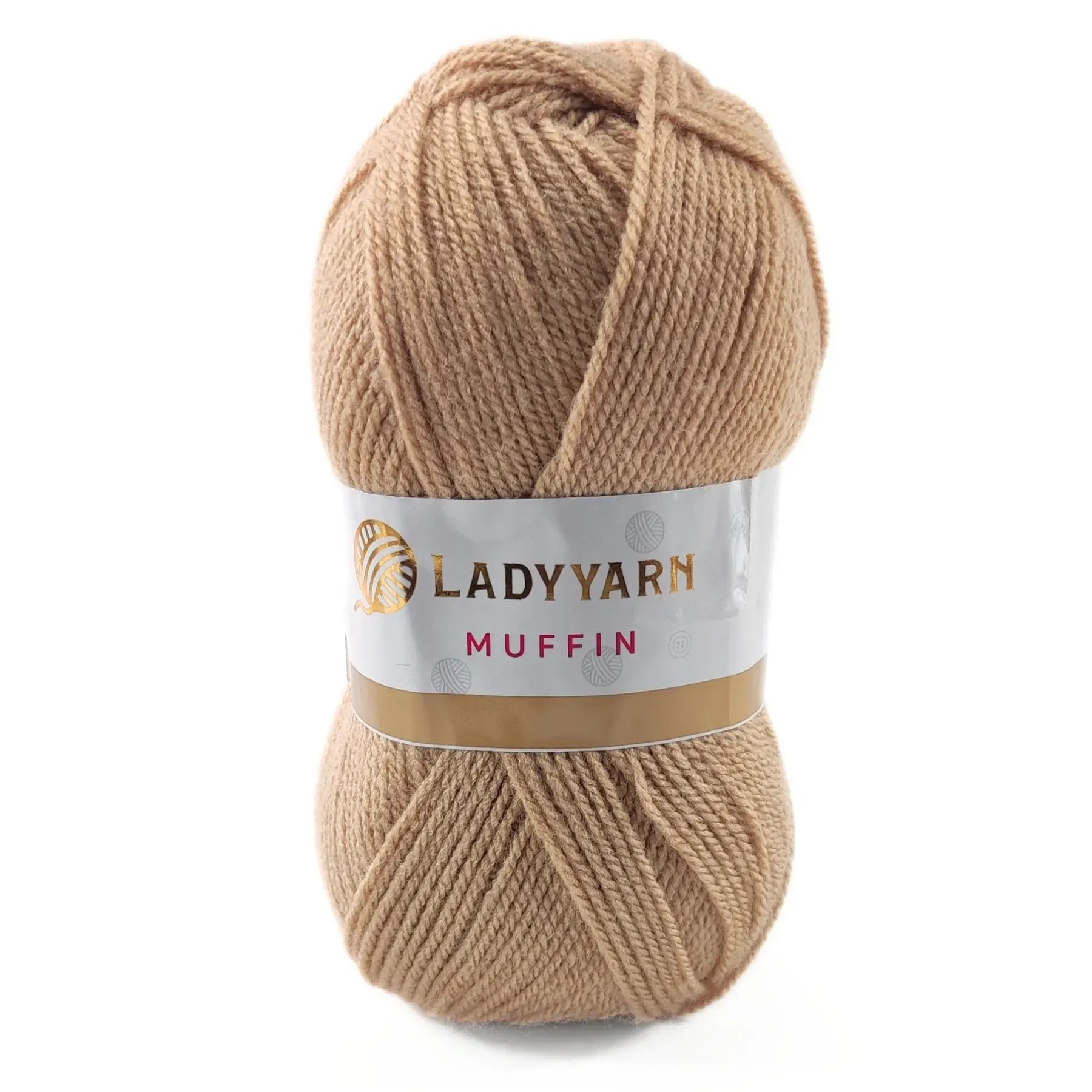 Пряжа Muffin/Мафин, бежевый, AHB045, Lady Yarn