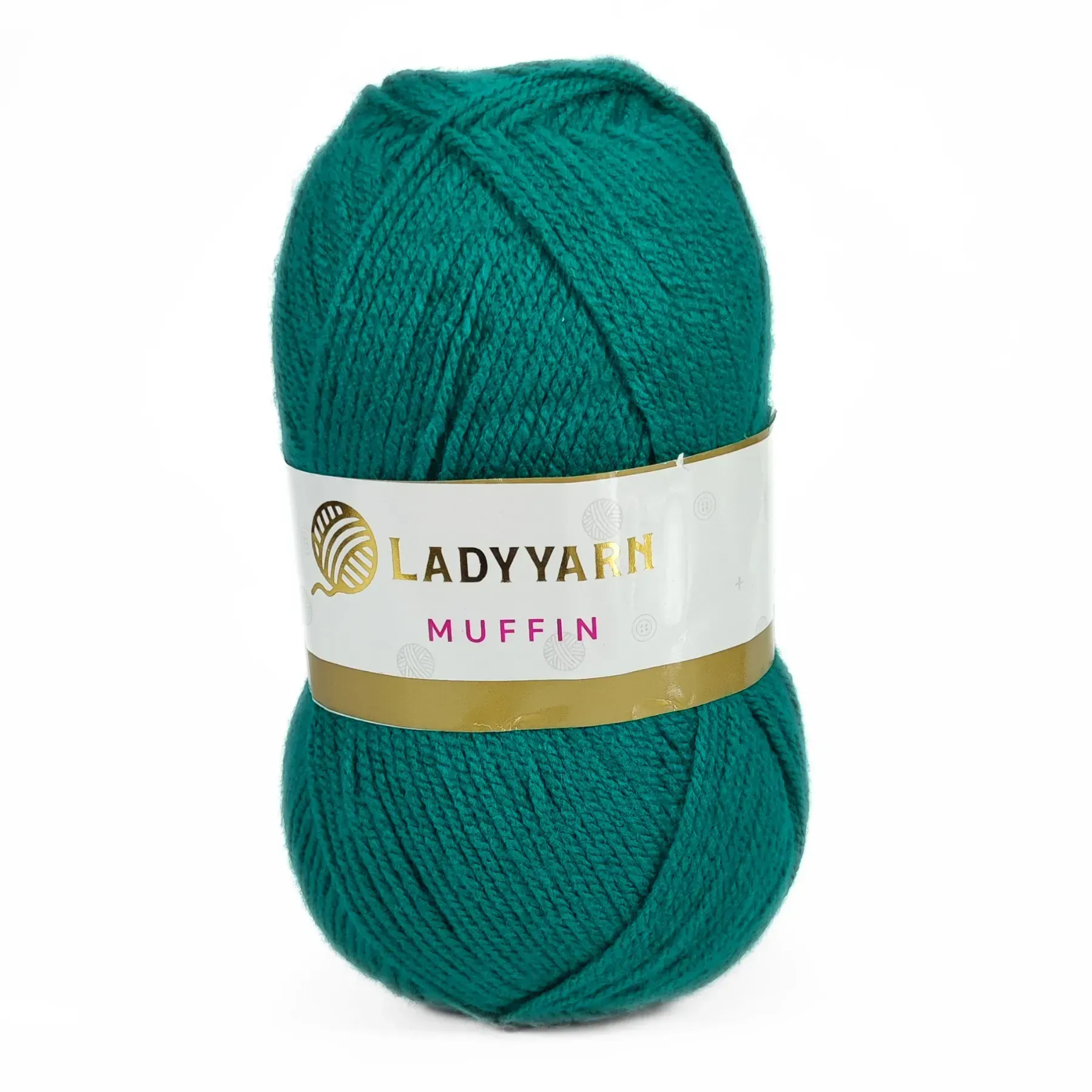 Пряжа Muffin/Мафин, бирюзовый, AHB043, Lady Yarn