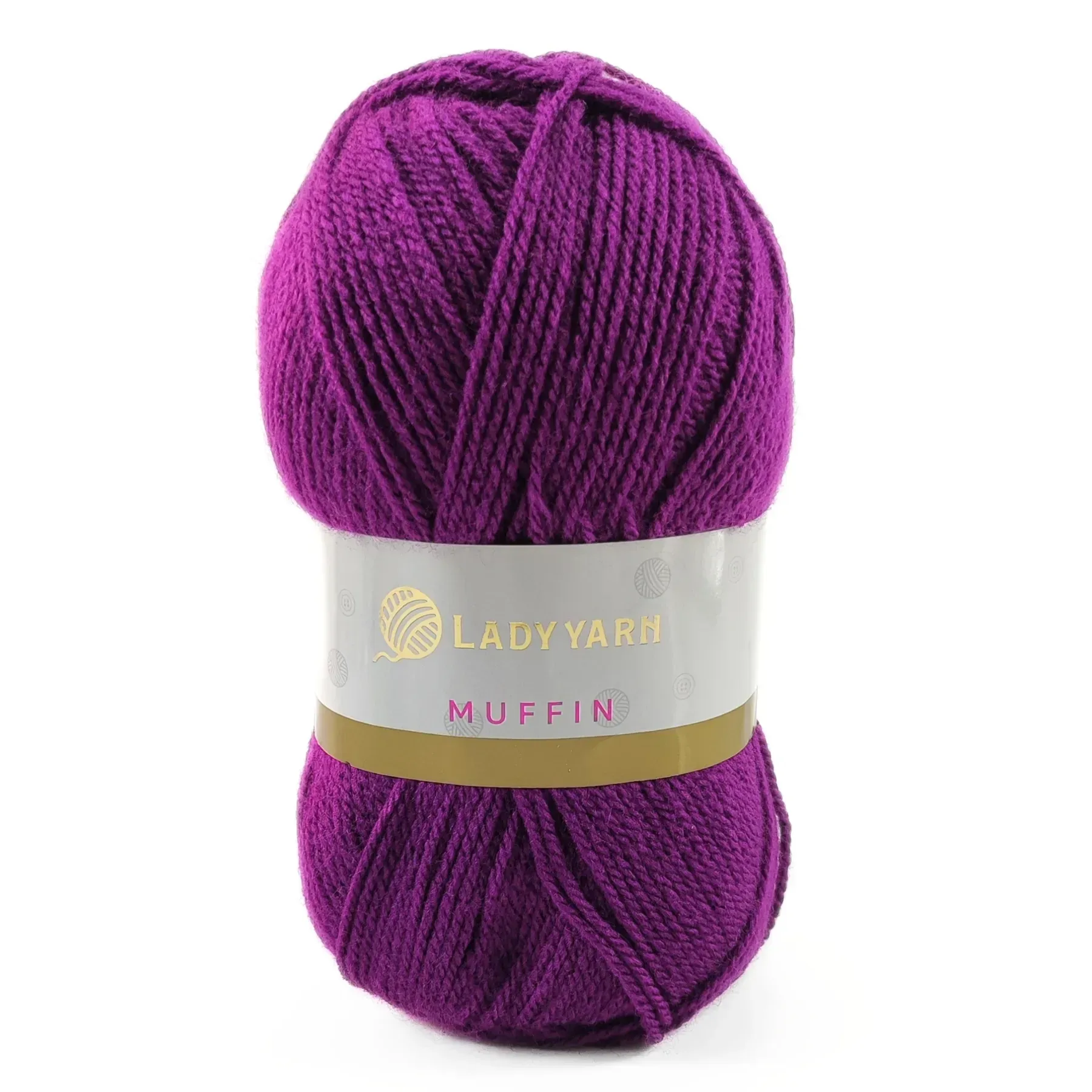 Пряжа Muffin/Мафин, фиолетовый, AHB036, Lady Yarn