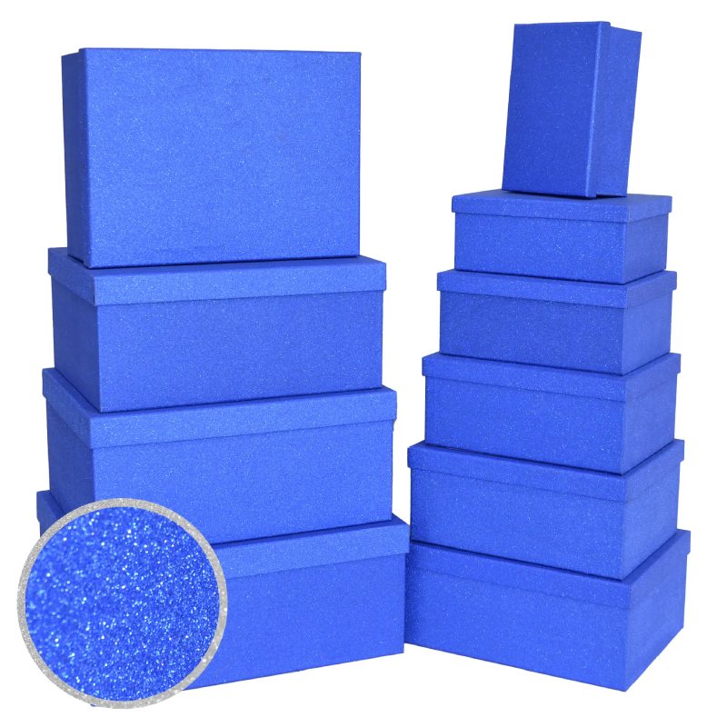 Подарочная коробка прямоугольная, "Синее сияние", 29*22*12,5 см, 1110286426