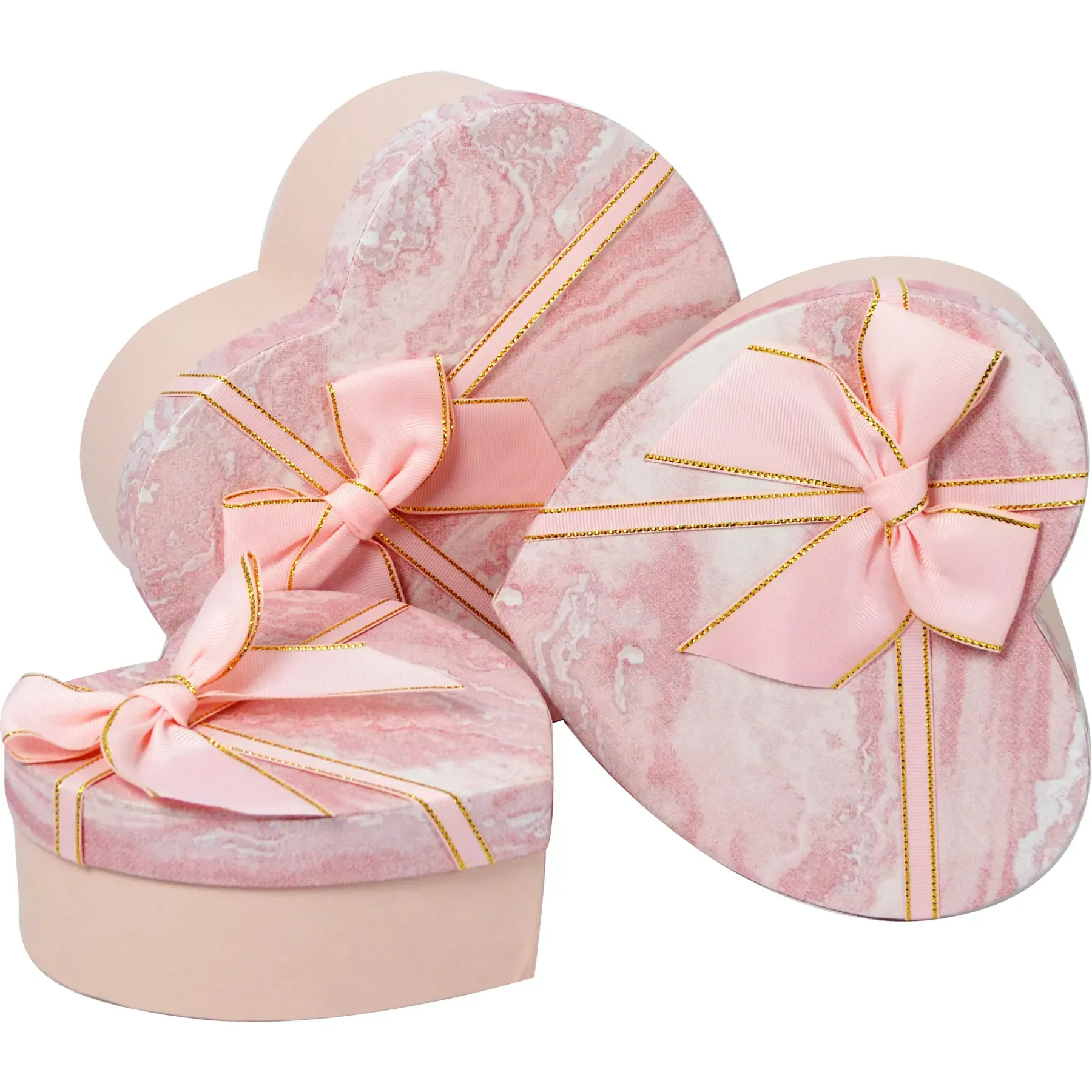 Подарочная коробка в форме сердца, "Розовая абстракция", 18,5*17*7,5 см, 340376752