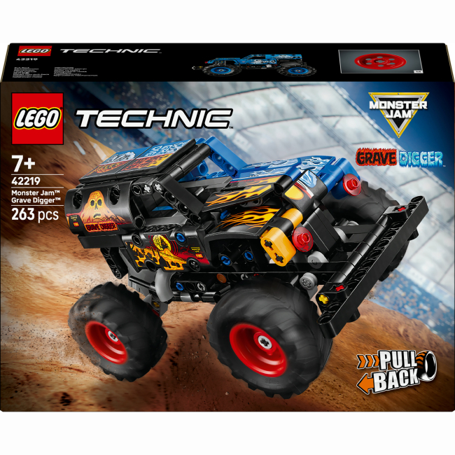 Конструктор Lego Technic "Monster Jam™ Grave Digger™ Вогонь і лід", 42219
